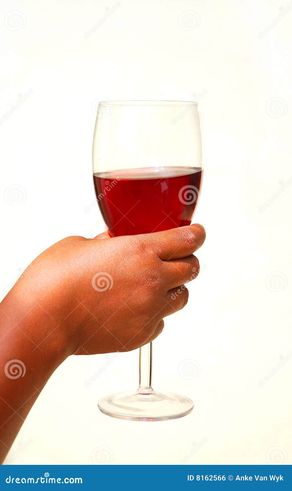 Hand with Glass of Red Wine Stock Photo Image of glass, stem 8162566