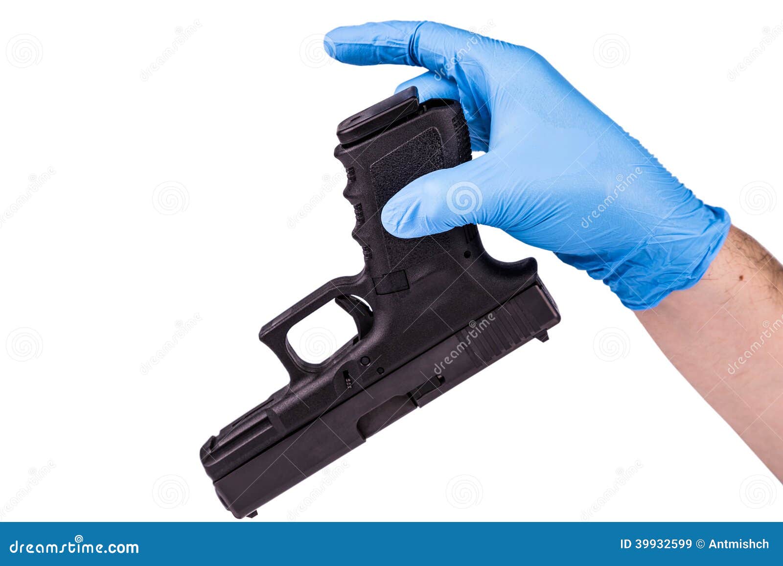 Hand in Glove Keeps Handgun Stock Image Image of firearm, glove 39932599