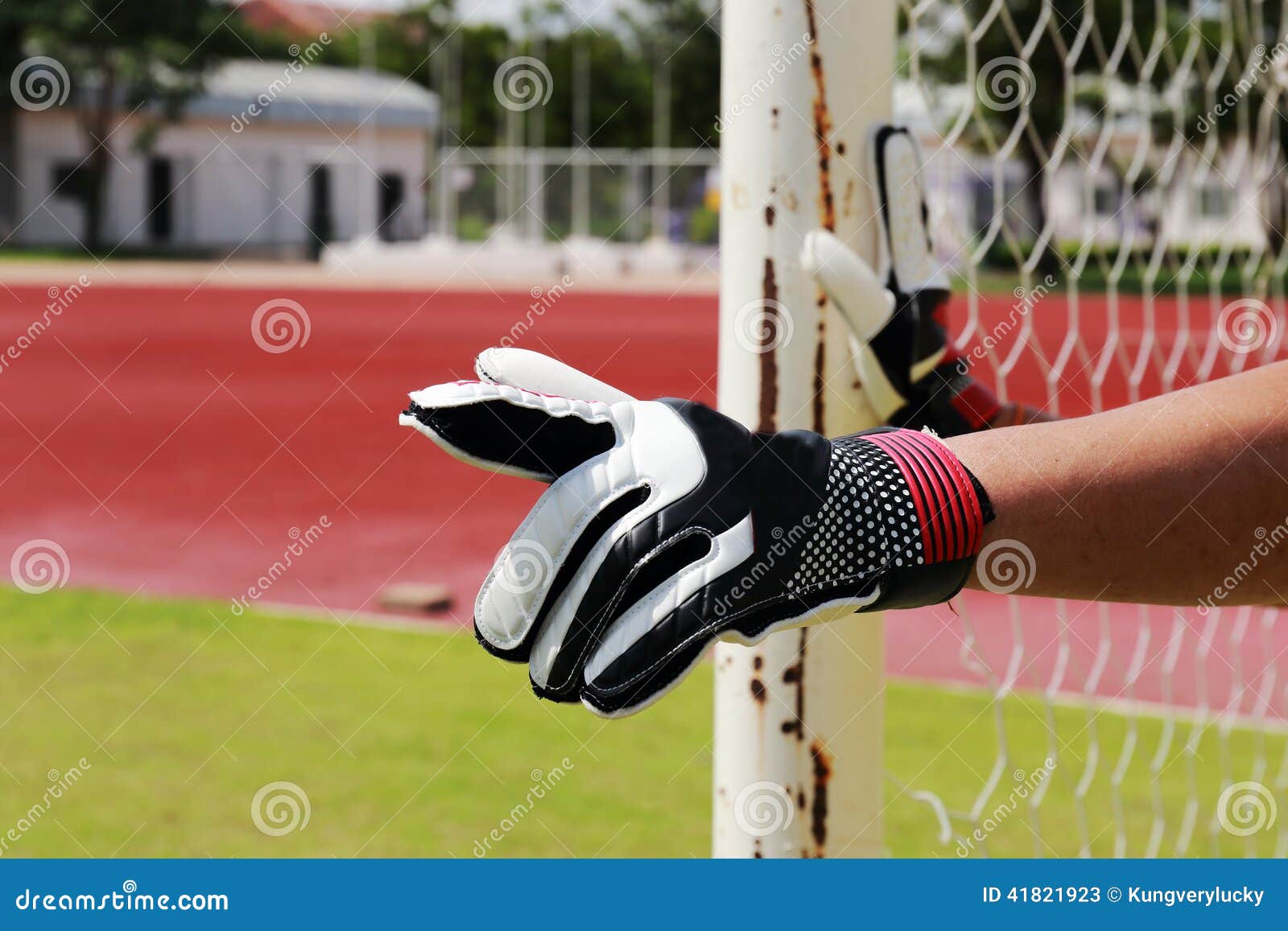 Hand of Goalkeeper Gives Directions Stock Image Image of shadow, goal 41821923