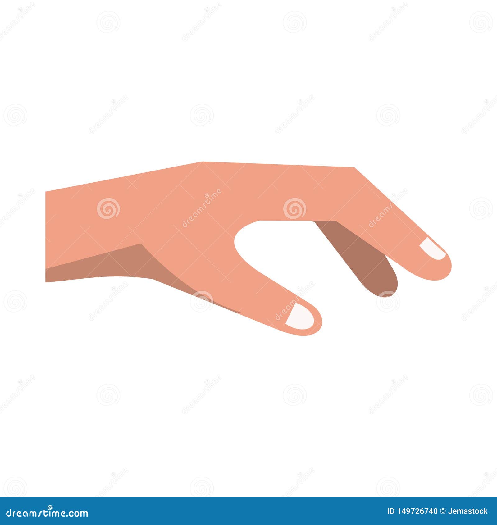 Hand Grabbing Something Cartoon Isolated Stock Vector Illustration of