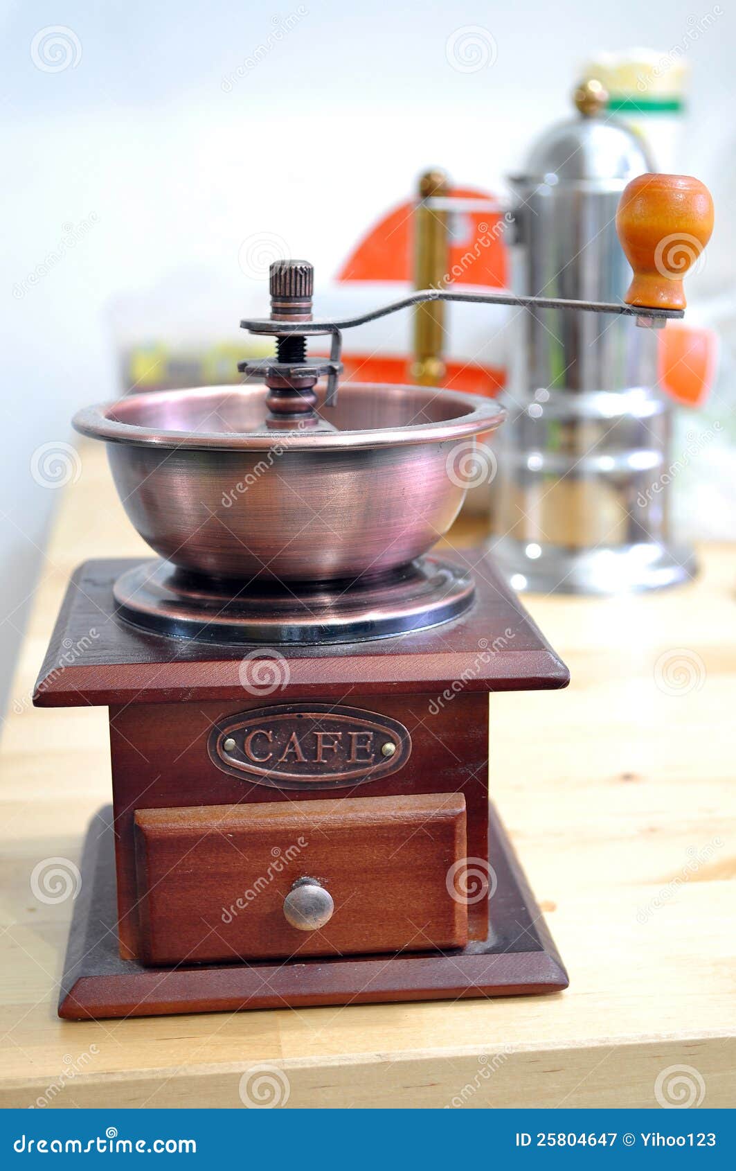 Handgrinding Coffee Machine Stock Image Image of grinding, machine