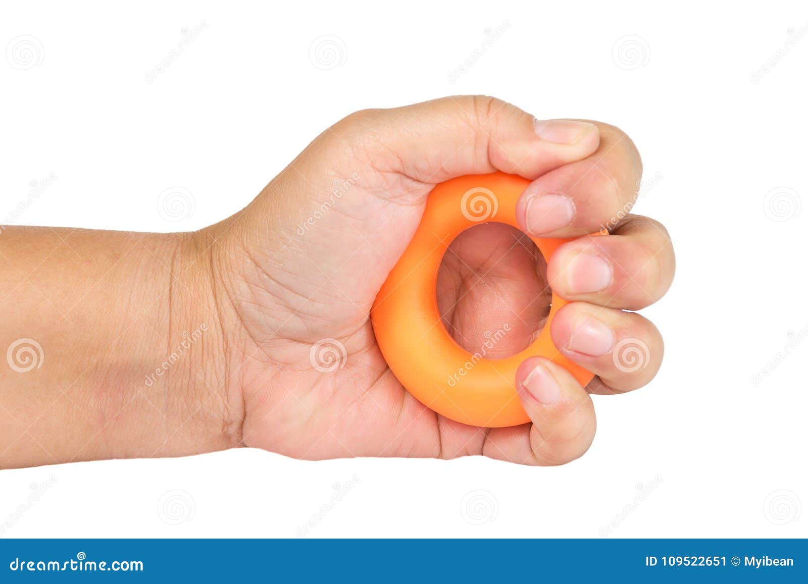 hand with grip ring rubber exerciser finger