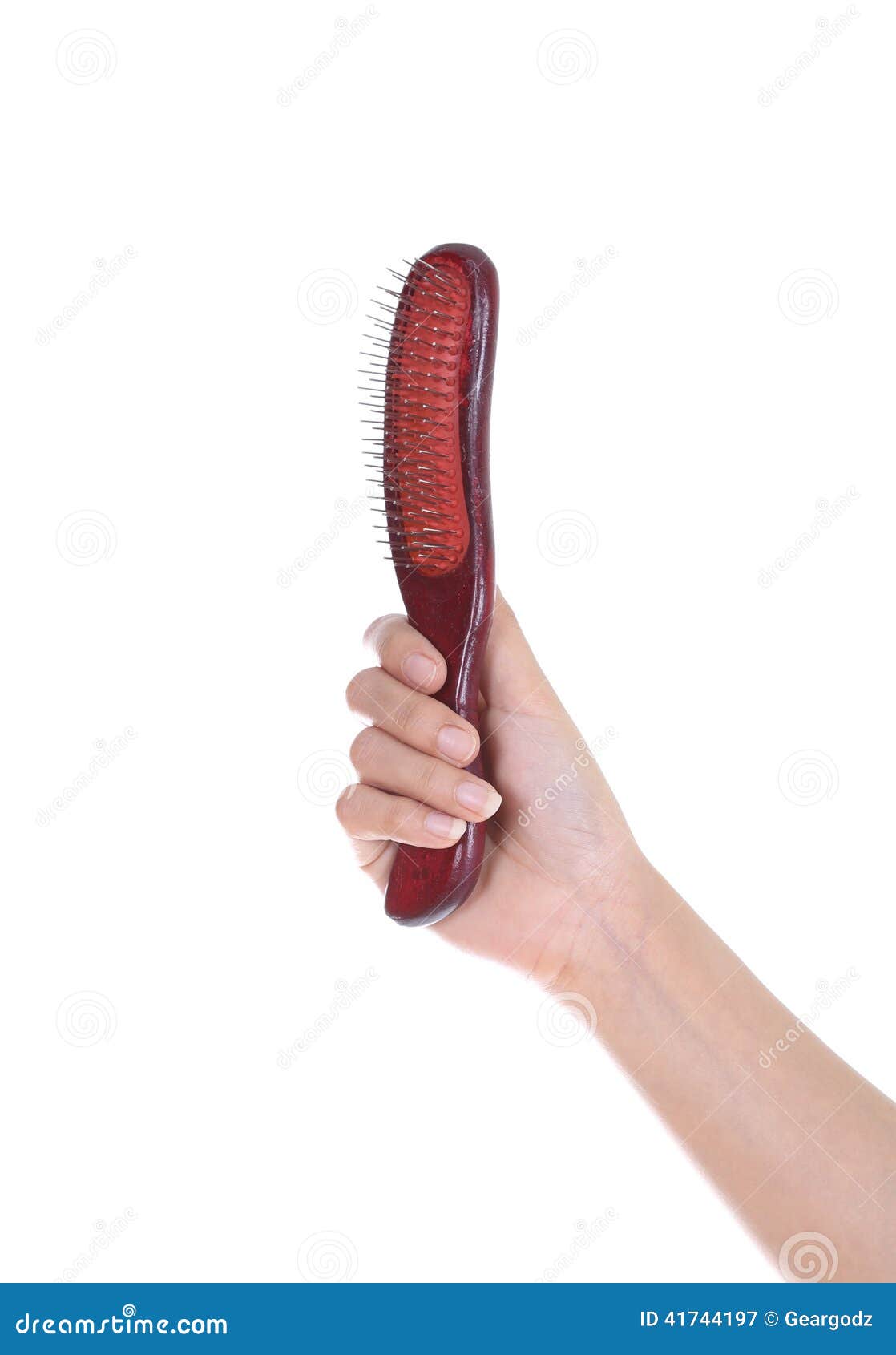 Hand with Hairbrush stock image. Image of beautiful, hairstyling 41744197