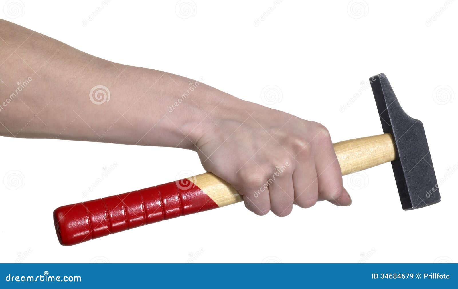 Hand and hammer stock image. Image of hitting, clean 34684679