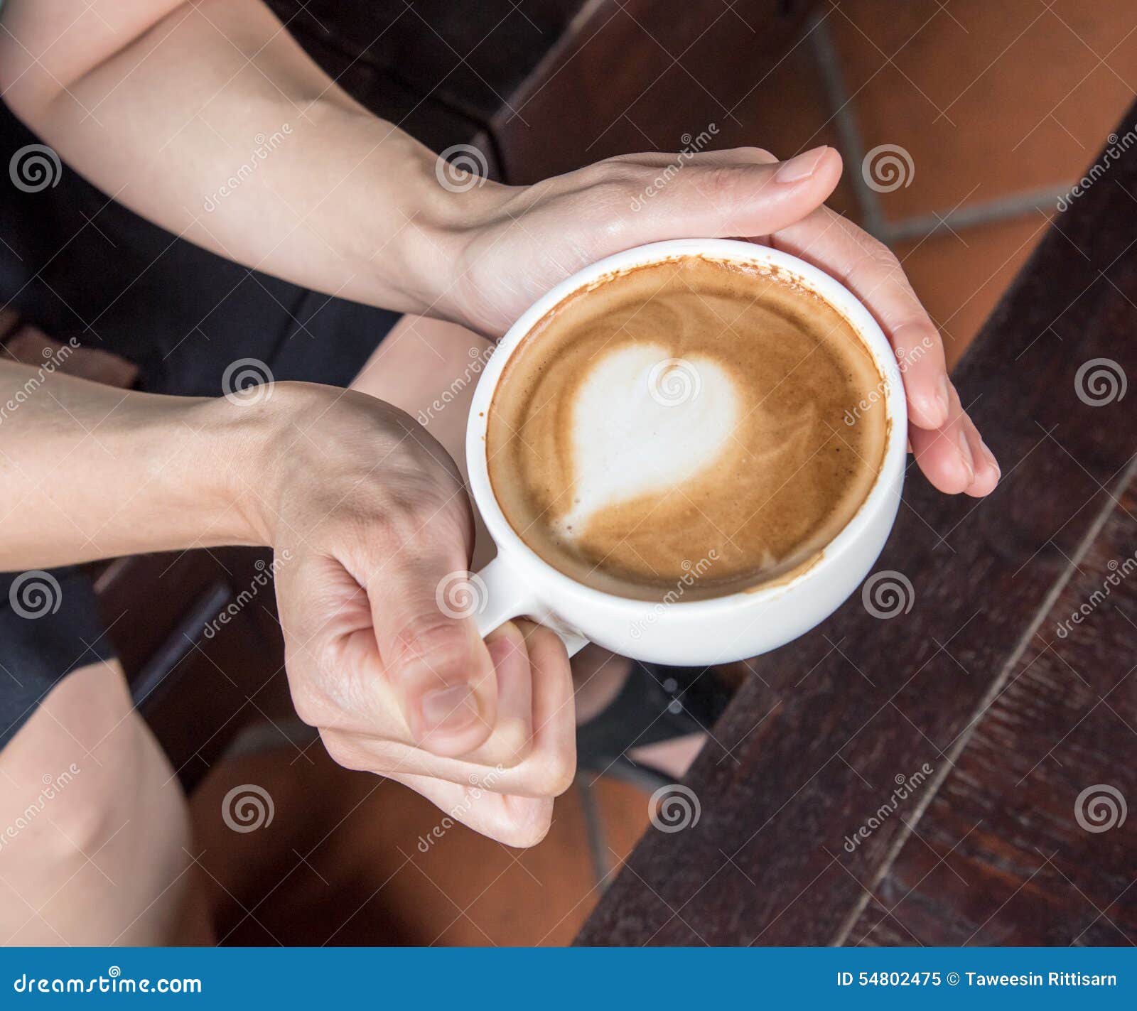 Hand Hold Beautiful Coffee Cup Stock Image Image of view, breakfast