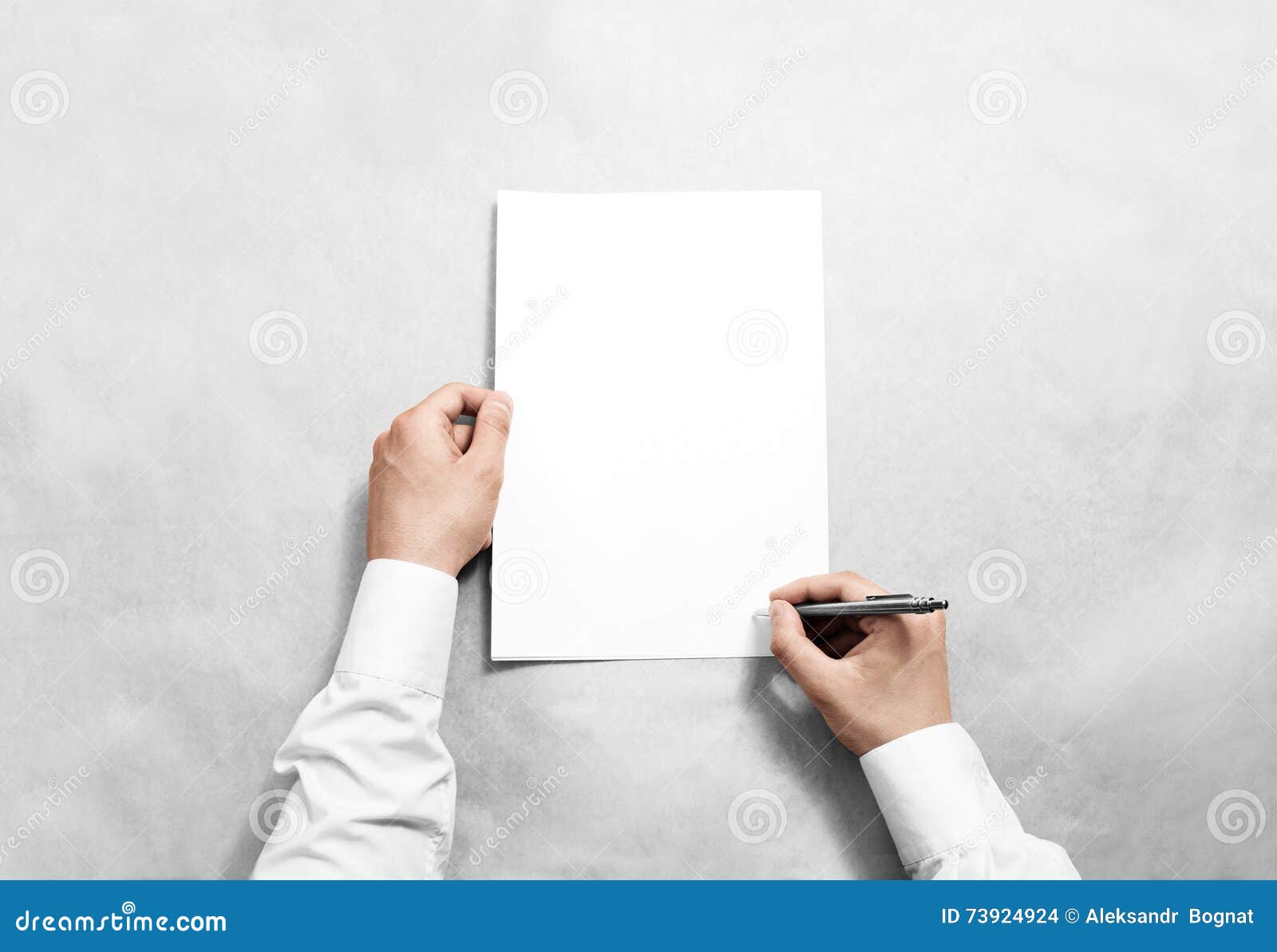 Hand Hold Blank Contract Mockup and Signing it Stock Photo - Image Pertaining To Blank Legal Document Template