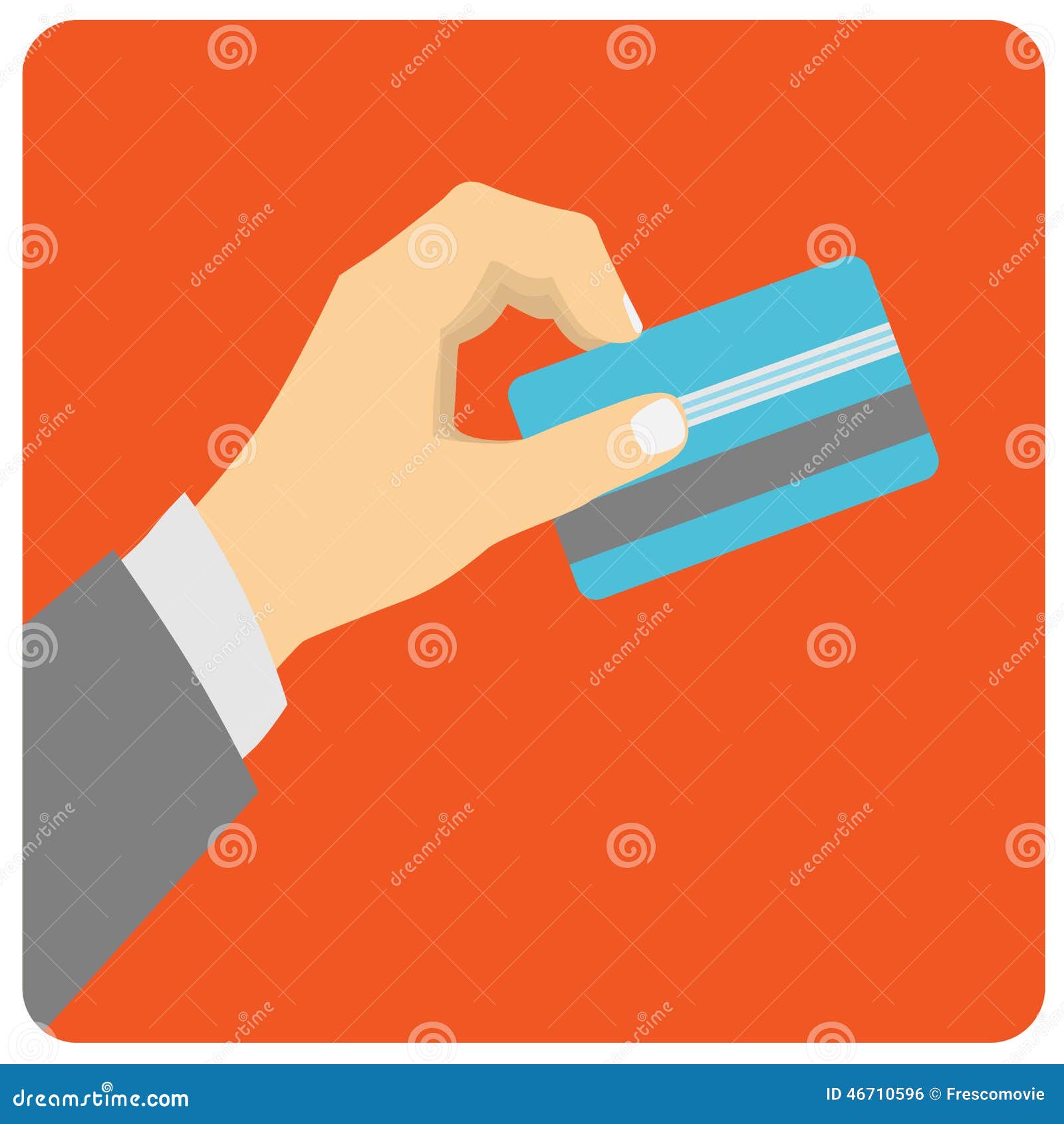 Hand Hold Credit Card To Pay. Stock Vector Illustration of credit