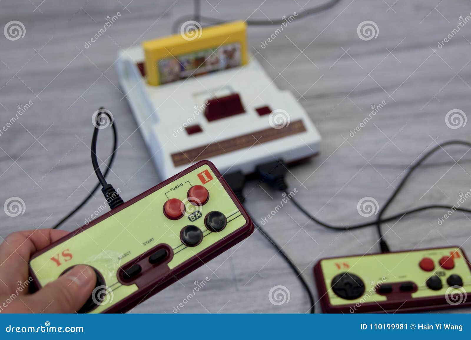 The Hand Hold Hori Controller with Old Nintendo Entertainment System Family  Computer on the Wooden Floor in Taiwan. February 18, 2 Editorial Photo -  Image of floor, entertainment: 110199981