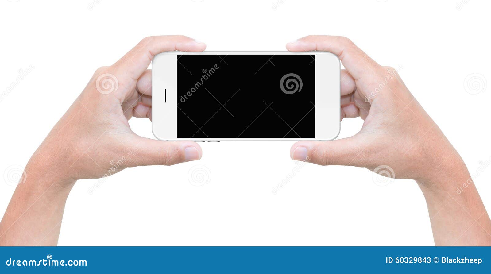 hand hold phone  on white with clipping path