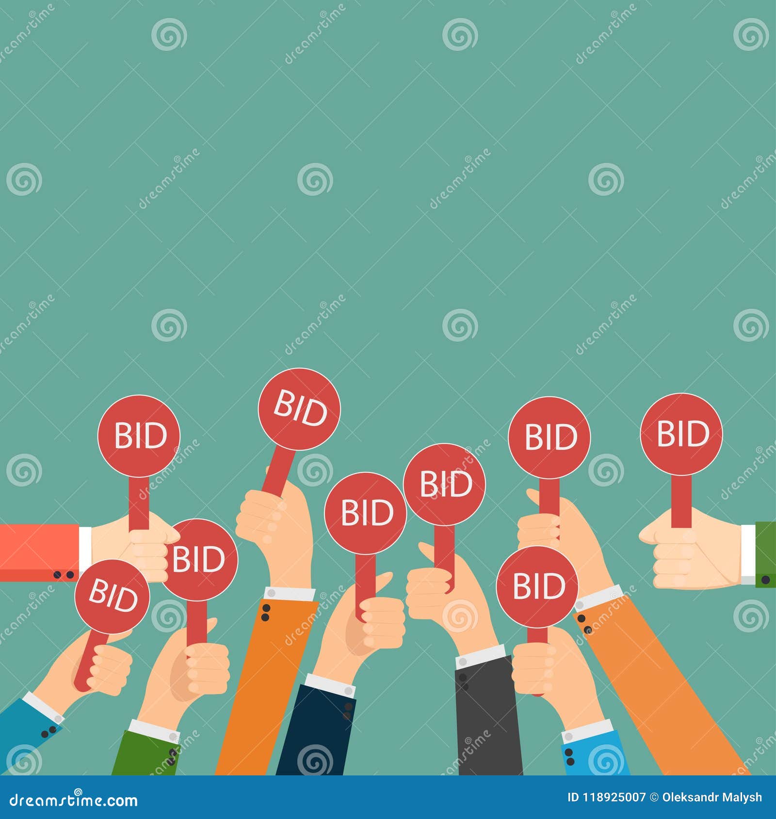 Bidder Auction Paddles High-Res Vector Graphic - Getty Images