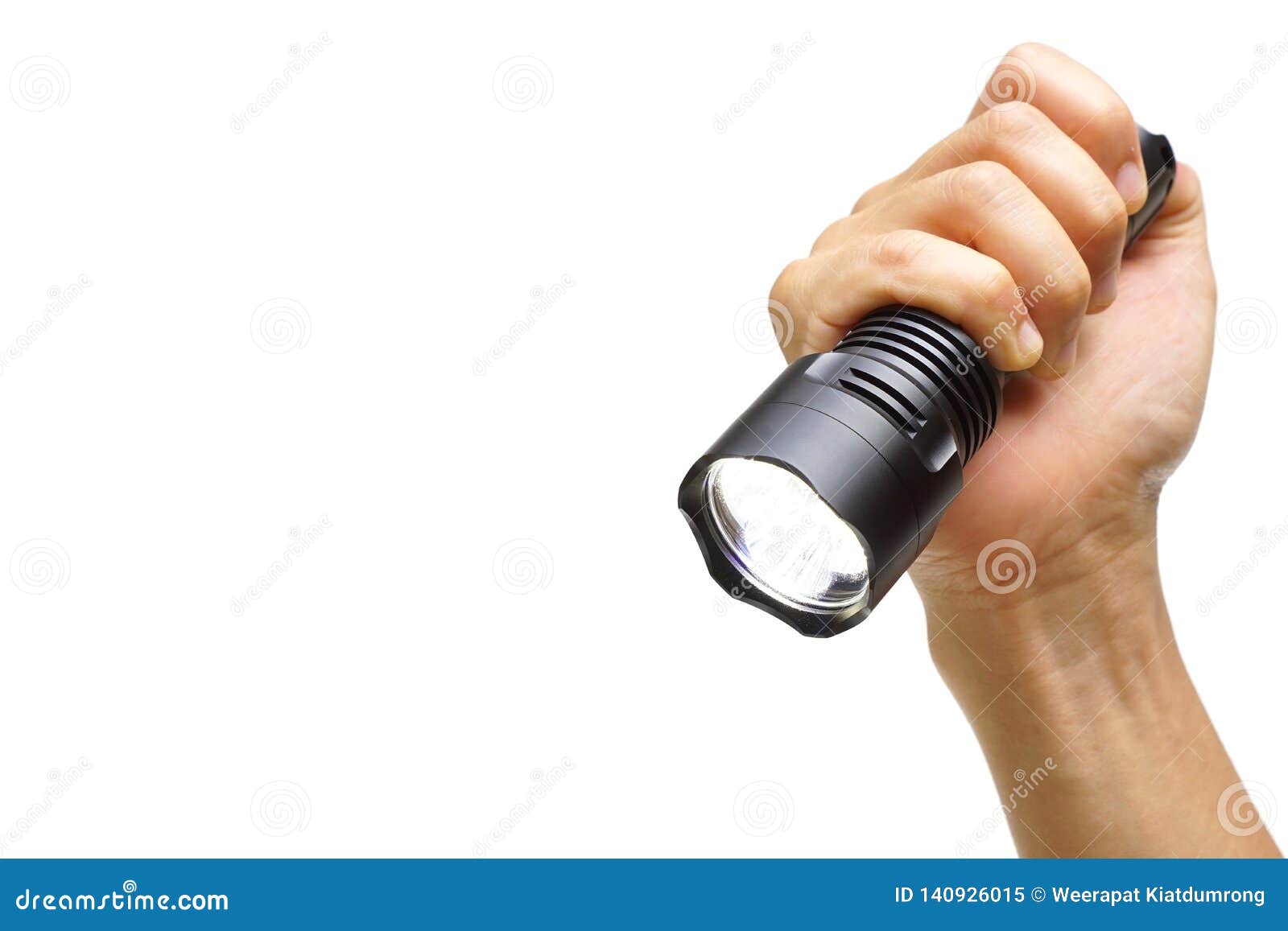 A big LED flashlight stock image. Image of background 140926015