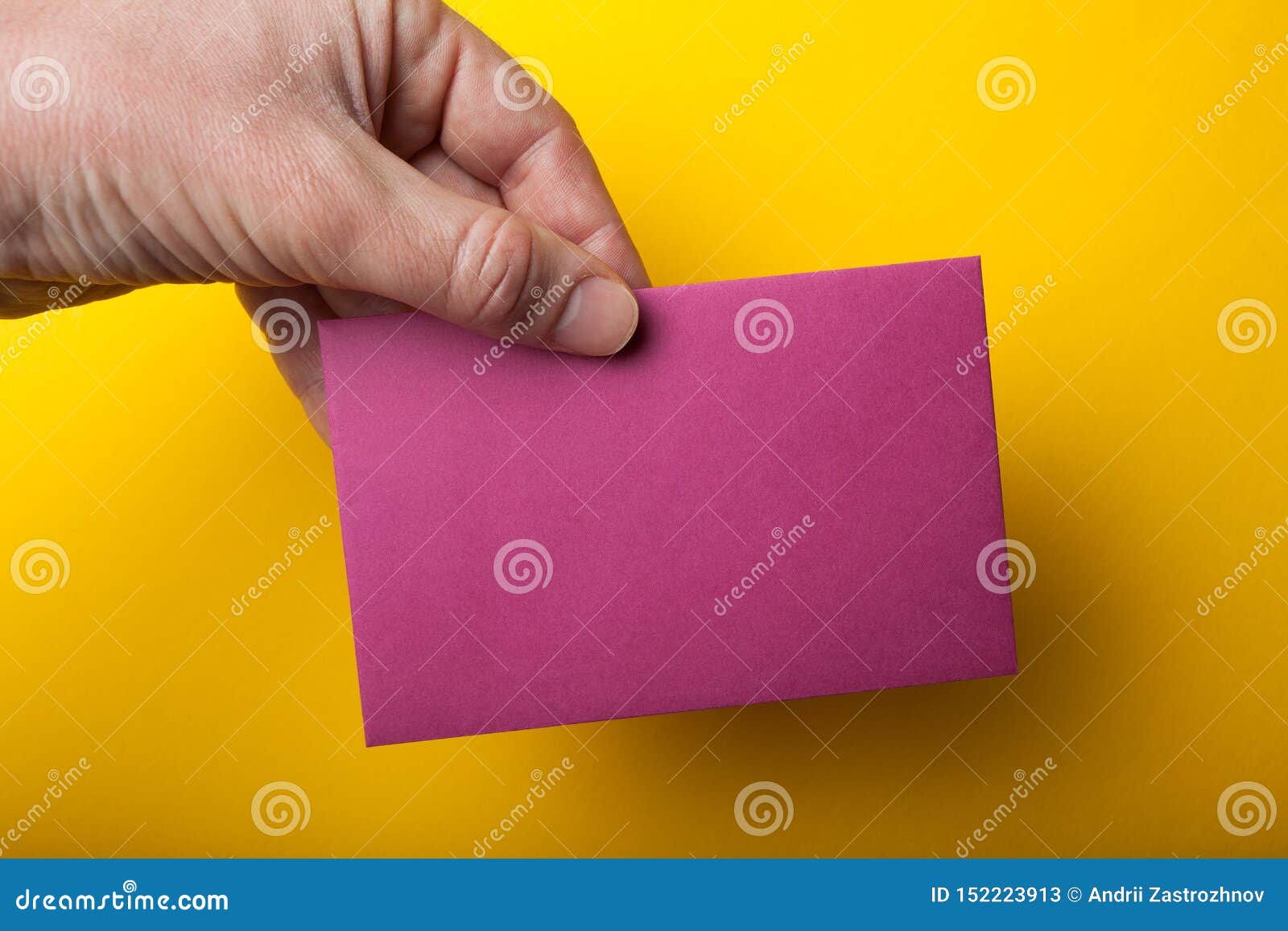 Download Hand Holding A Blank Flyer, A6 Flyer, Postcard, Invitation ...