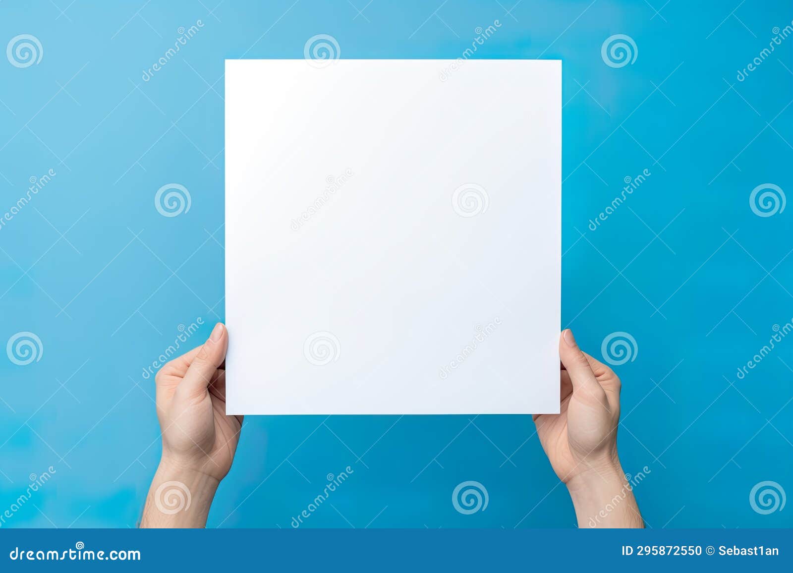 Hand Holding a Blank Sheet of Paper, Providing a Designated Space for