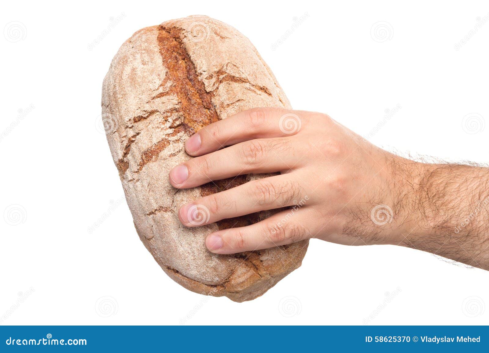 Hand Holding Bread stock photo. Image of french, gourmet 58625370