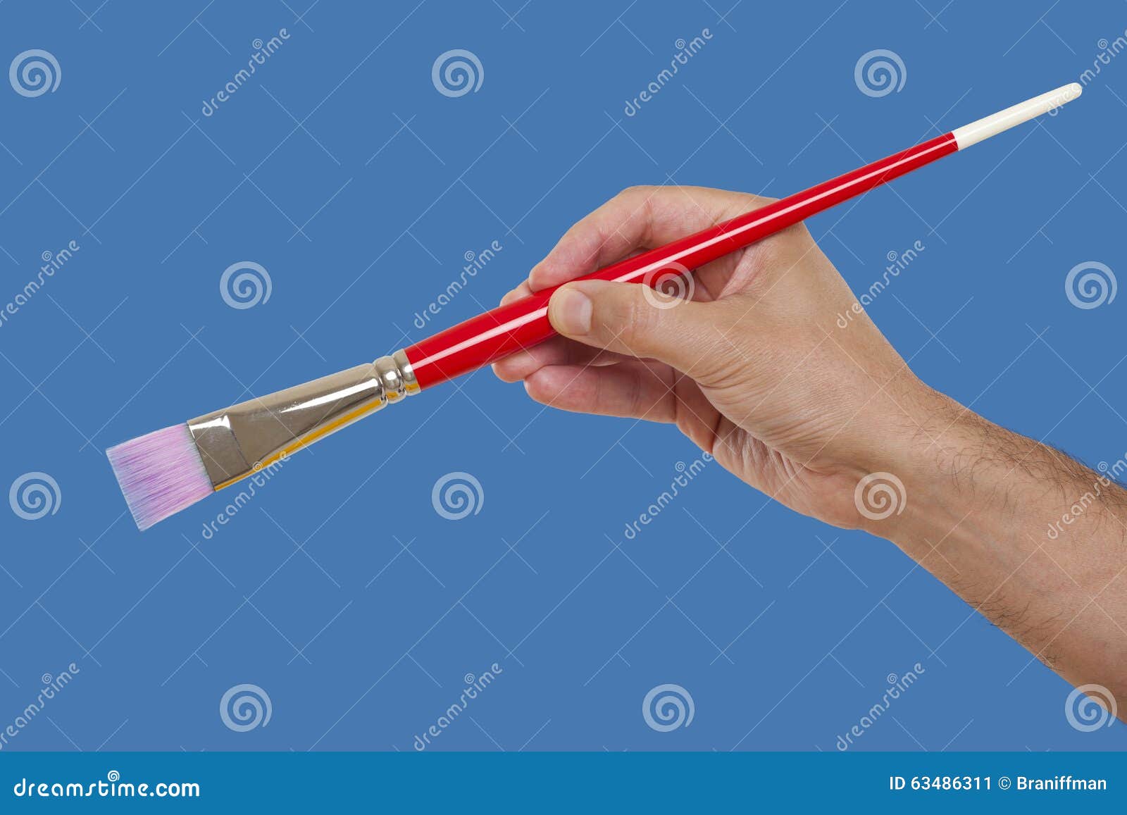 Hand holding a brush stock image. Image of acrylic, color 63486311