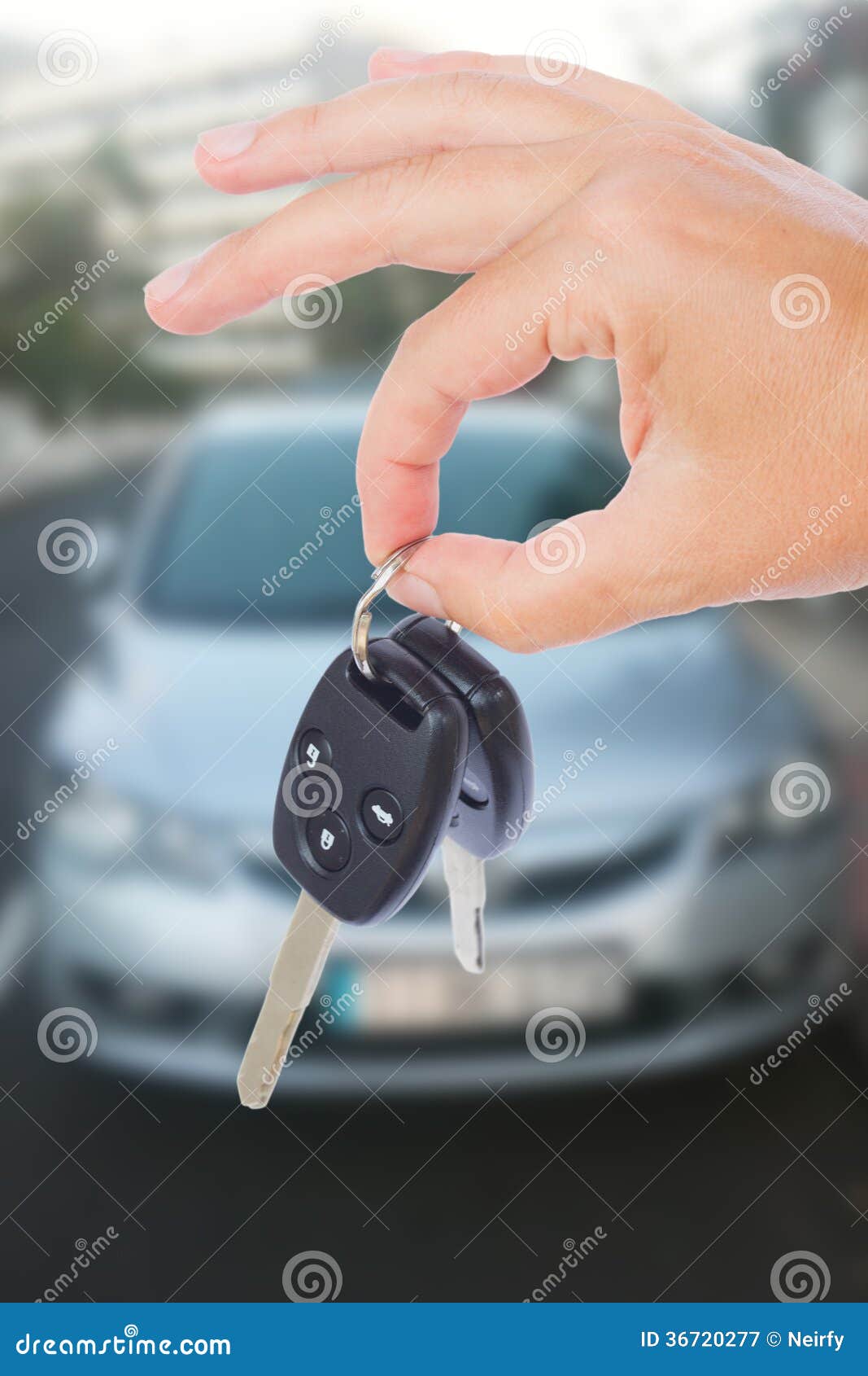 Hand holding a car keys stock image. Image of hand, female 36720277