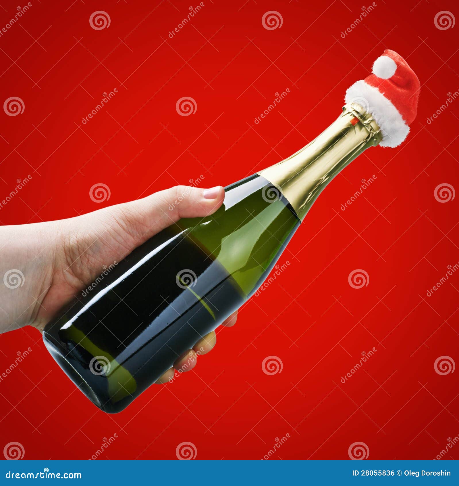 Hand Holding a Champagne Bottle Stock Photo Image of drink, holiday
