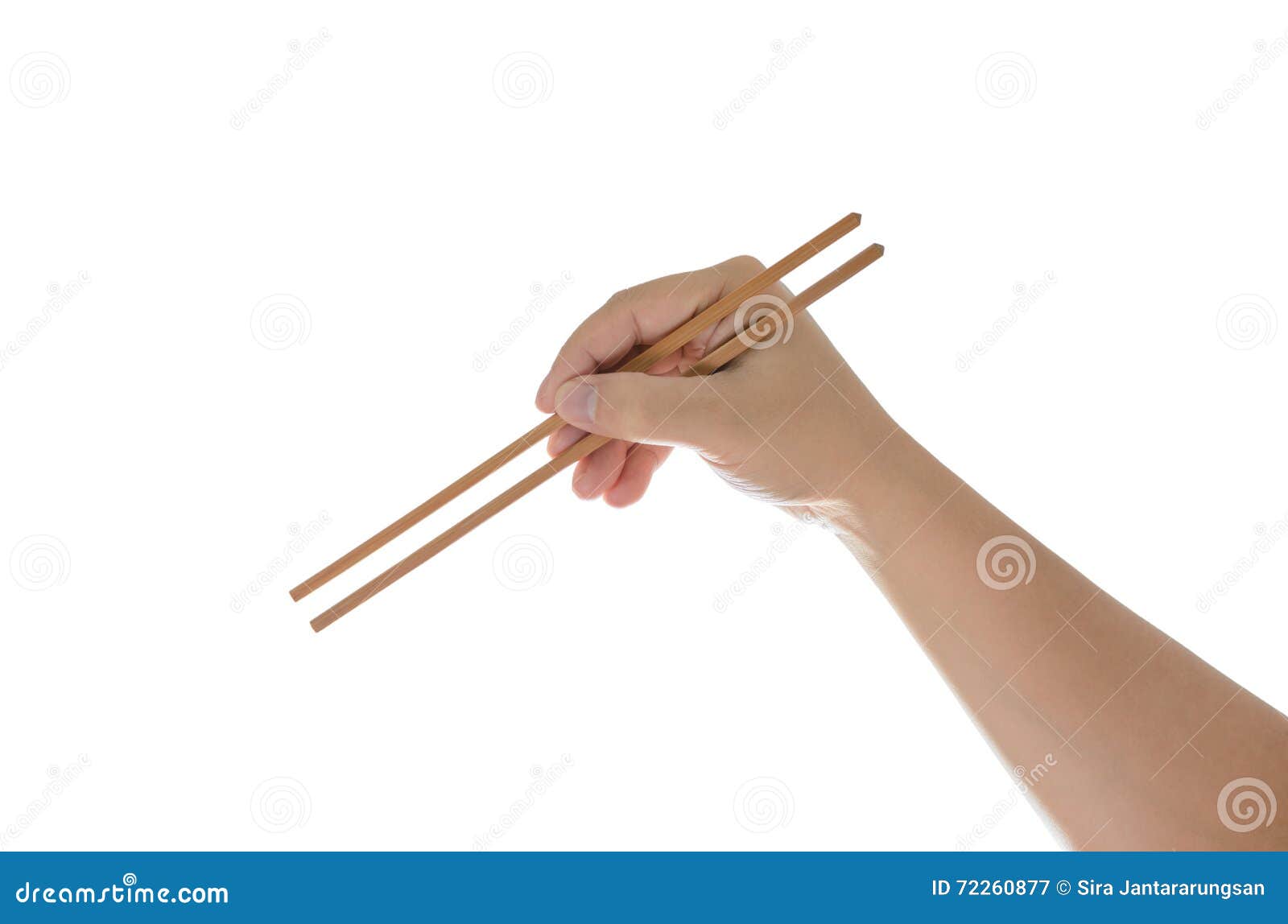 Hand Holding Chopsticks, Isolated On White Stock Image Image of brown