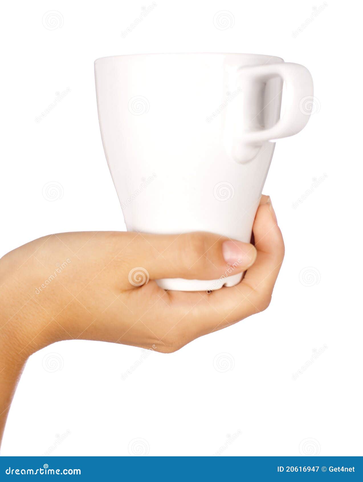 Hand holding coffee mug stock image. Image of calm, empty 20616947