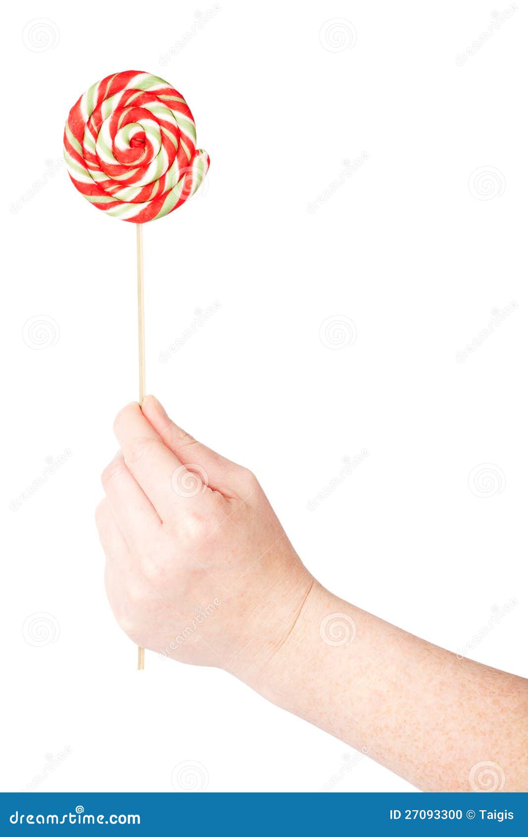 Hand Holding Colorful Spiral Lollipop Stock Photo - Image: 27093300