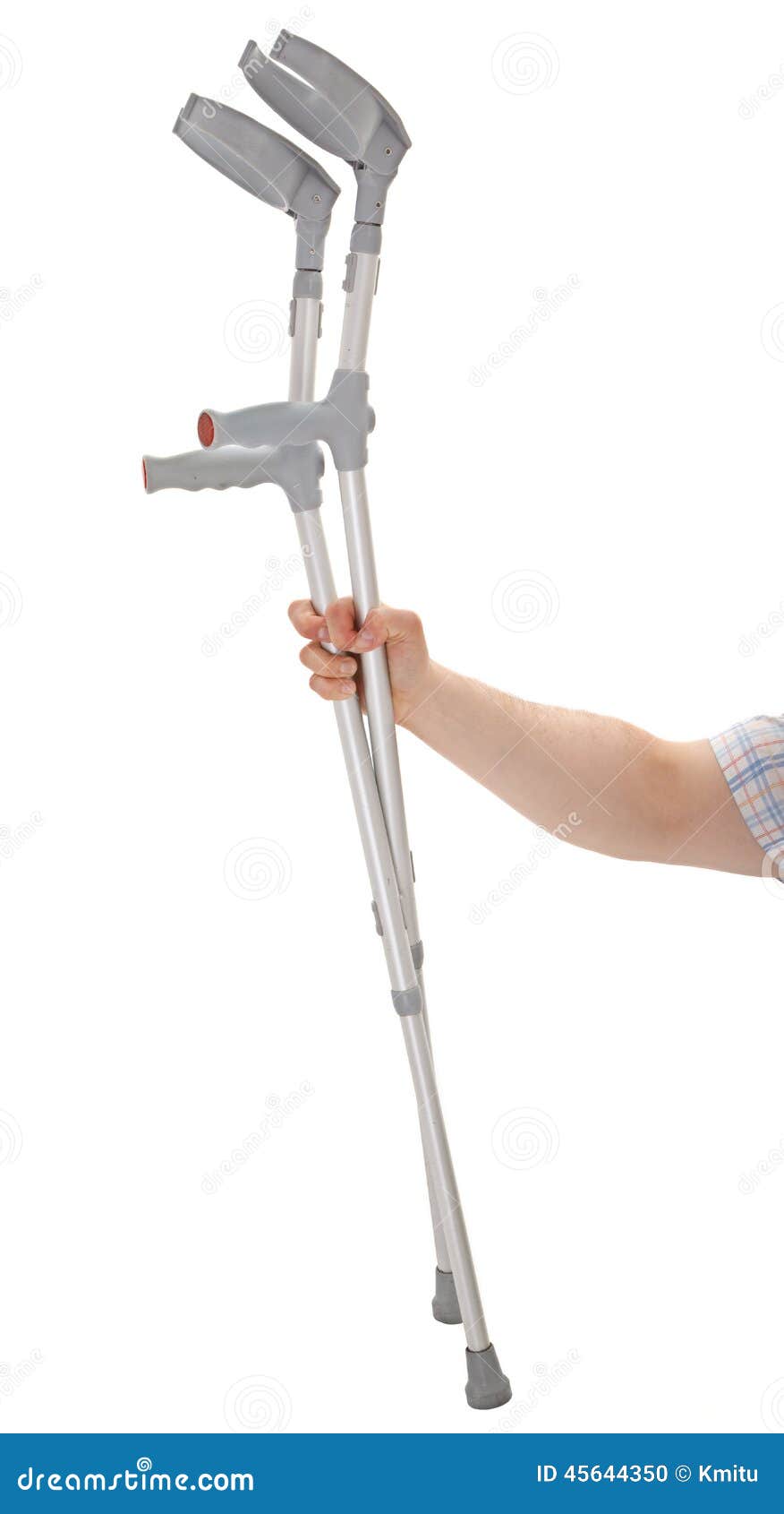 Hand holding crutches stock photo. Image of hand, patient 45644350