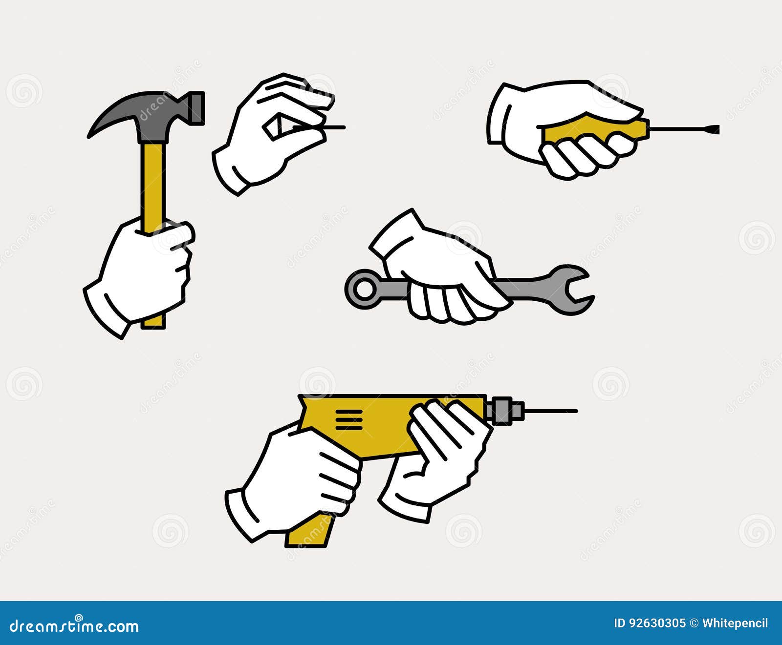 3D Screwdriver And Hammer Stock Image 32225947