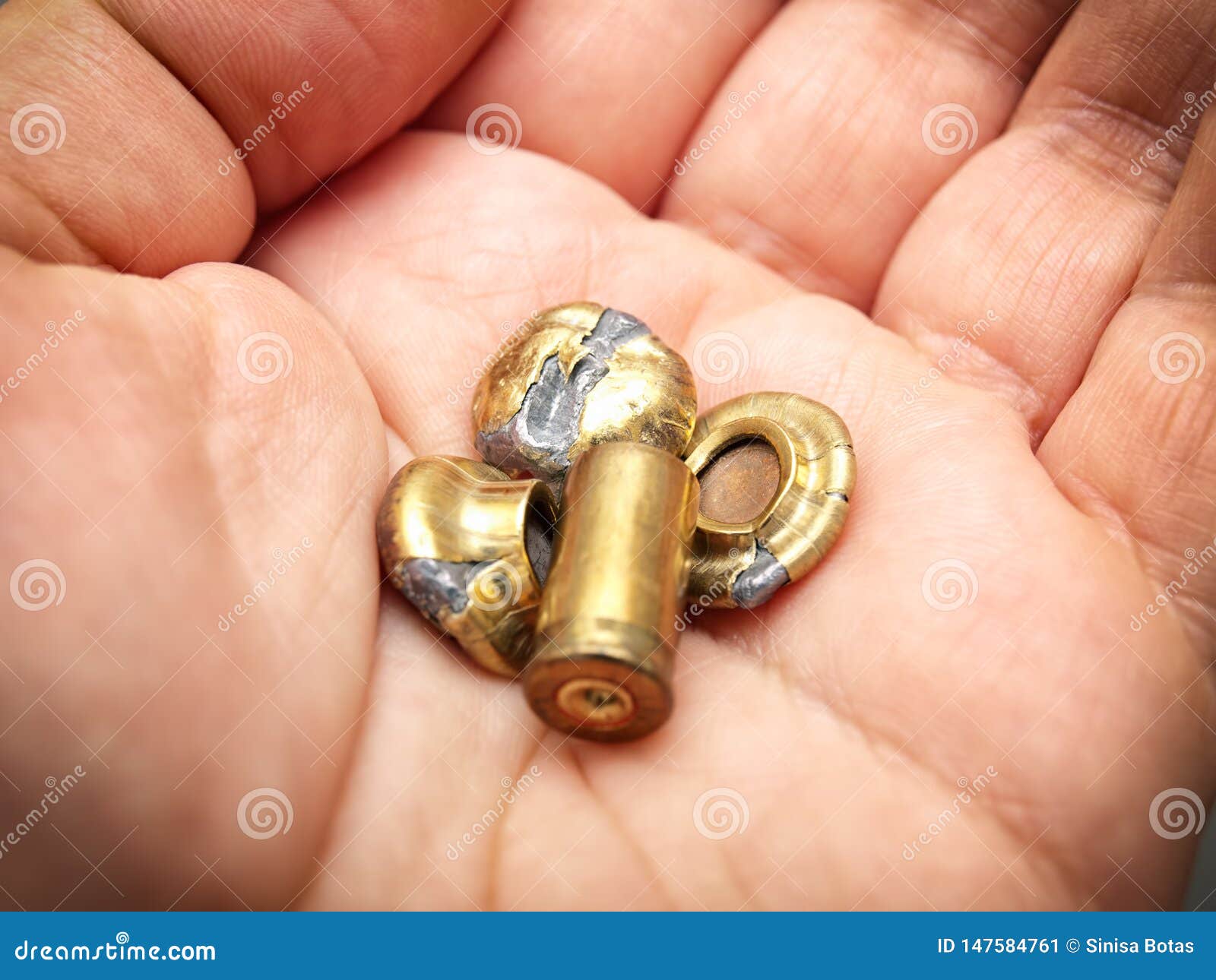 Fired ammo stock image. Image of destroyed, copper, metal - 147584761