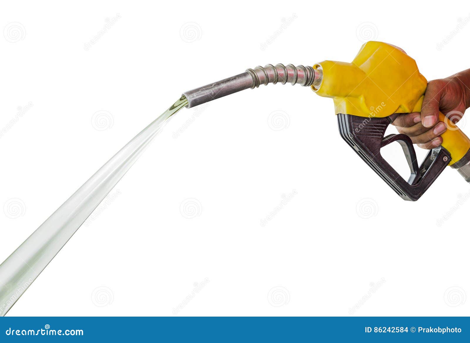 Hand Holding Fuel Nozzle Wasting Gas Stock Photo Image of corporation