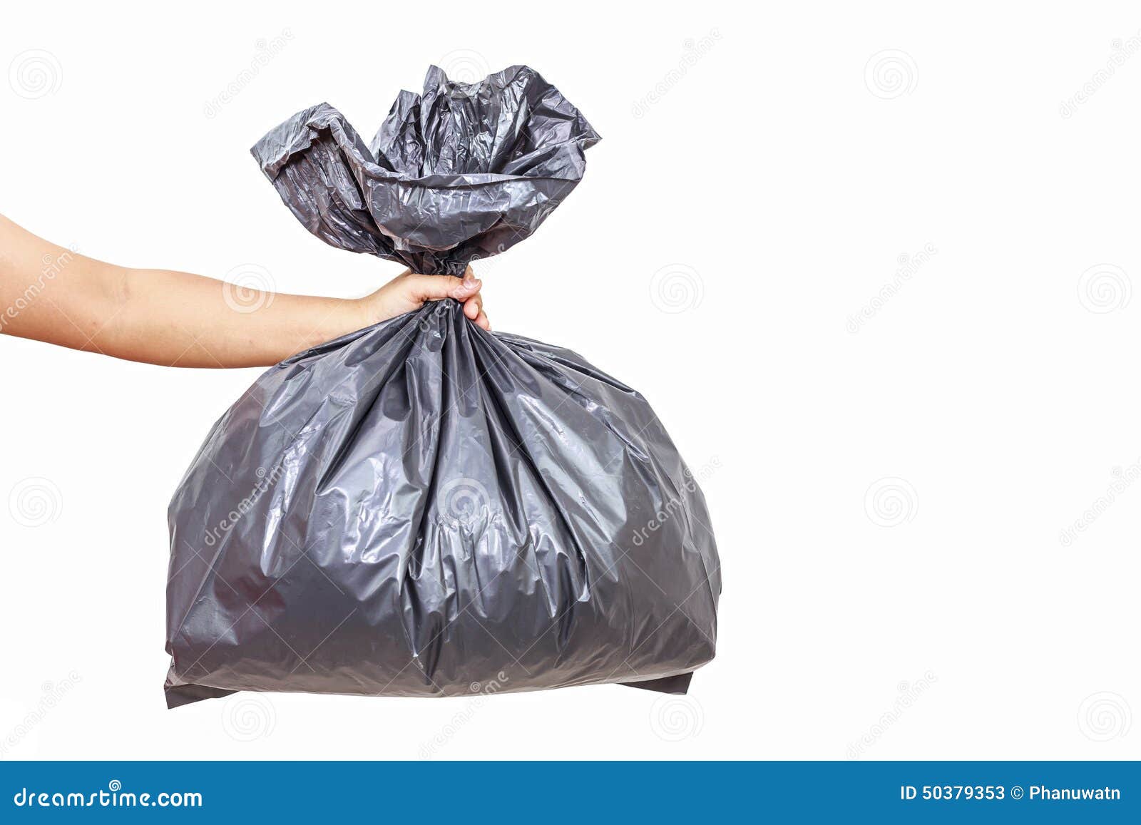 Hand holding garbage bag stock image. Image of hand, disposal 50379353