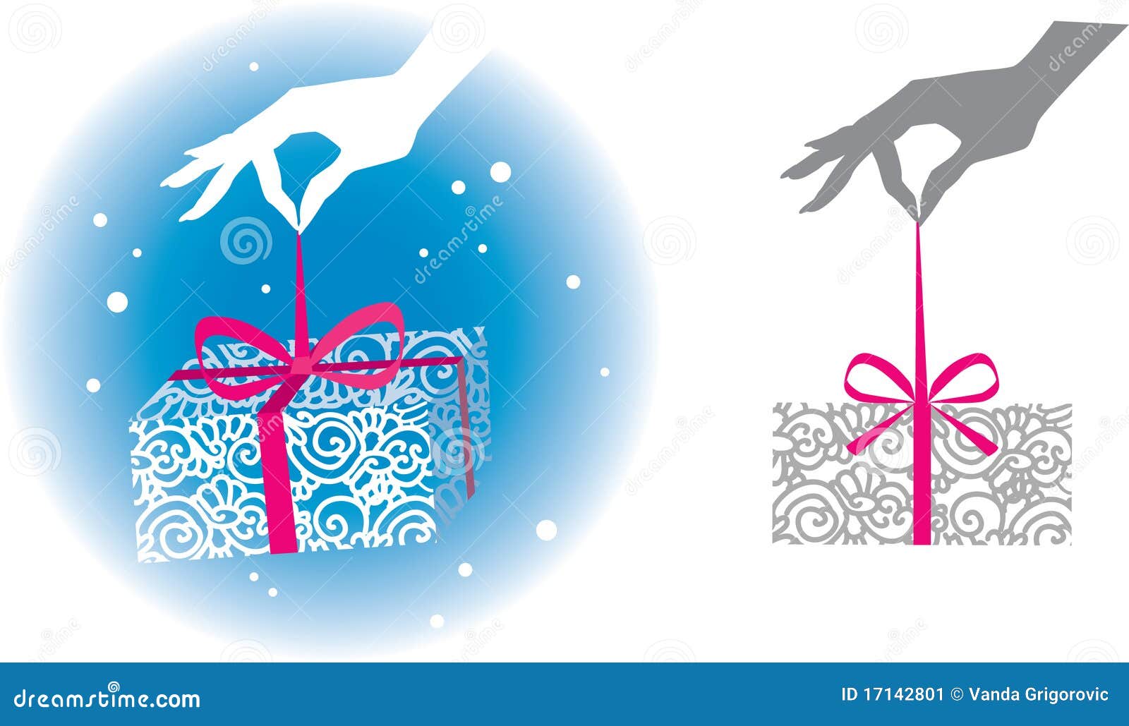 Hand holding gift box stock vector. Illustration of case - 17142801