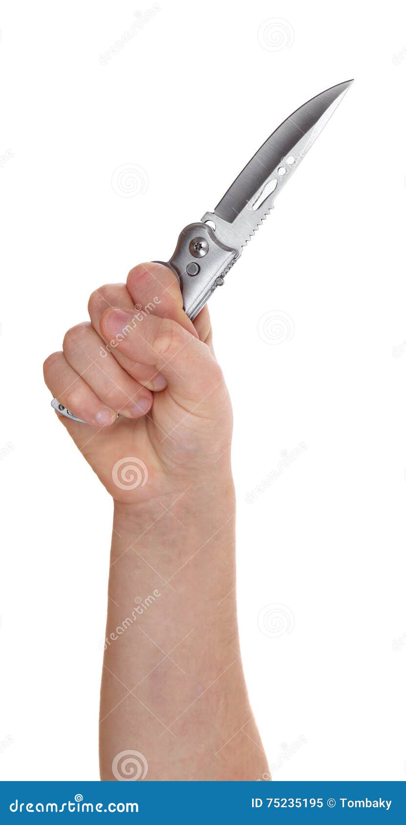Hand holding knife stock image. Image of aggressor, hurt 75235195