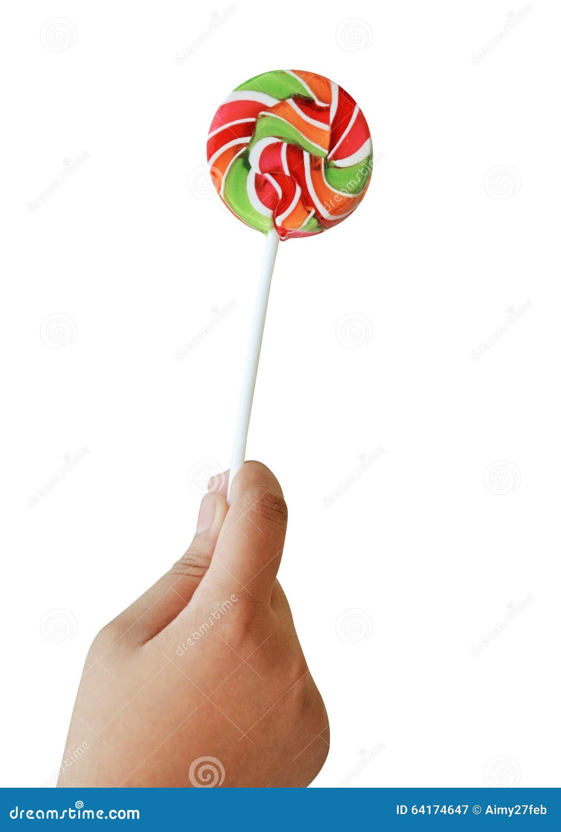 Hand Holding Lollipop Isolate (clipping Path) Stock Image - Image of ...