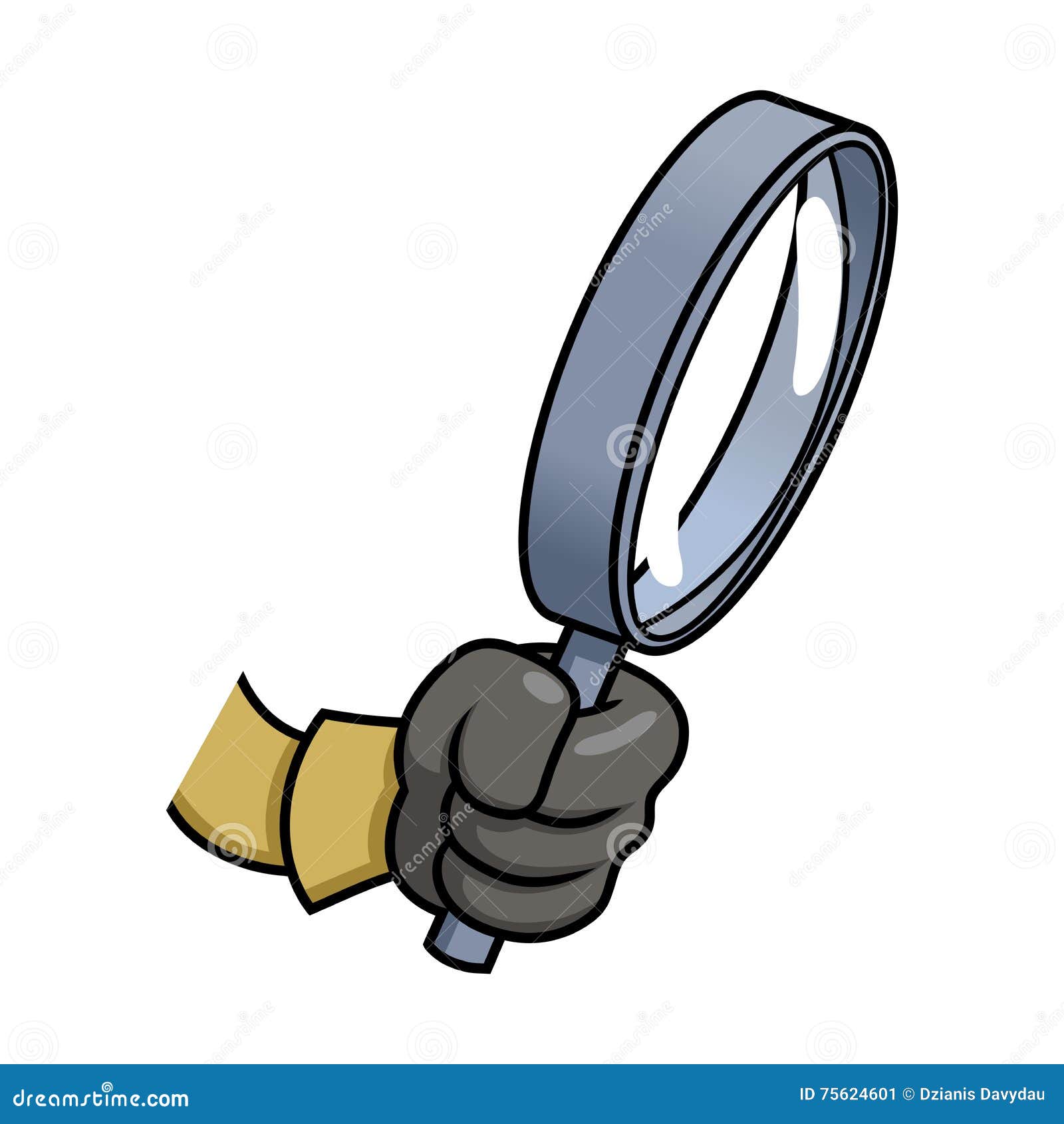 Hand holding a loupe 2 stock vector. Illustration of optical 75624601