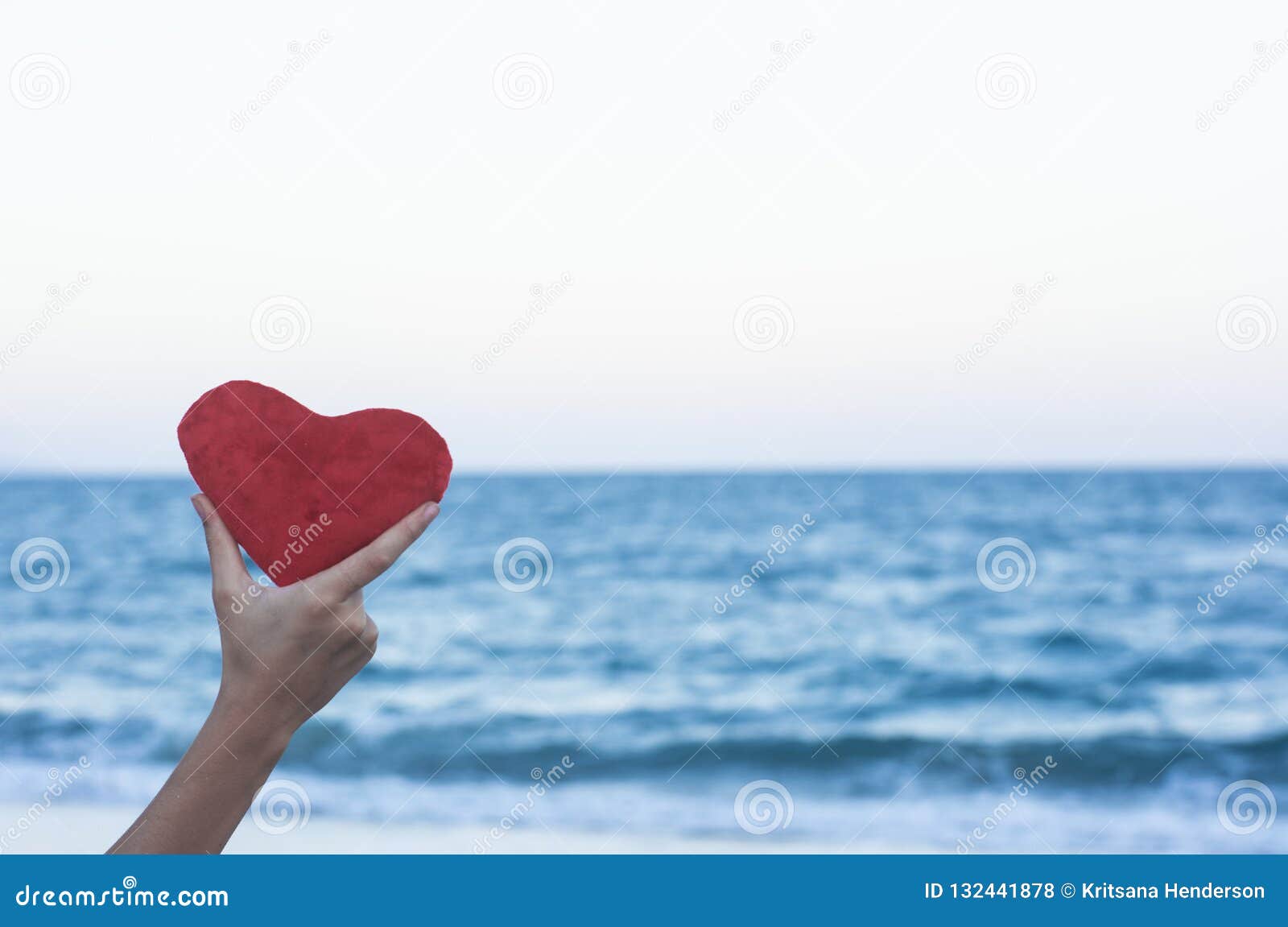 Hand Holding Love Heart Pillow Stock Photo - Image of love, holiday ...