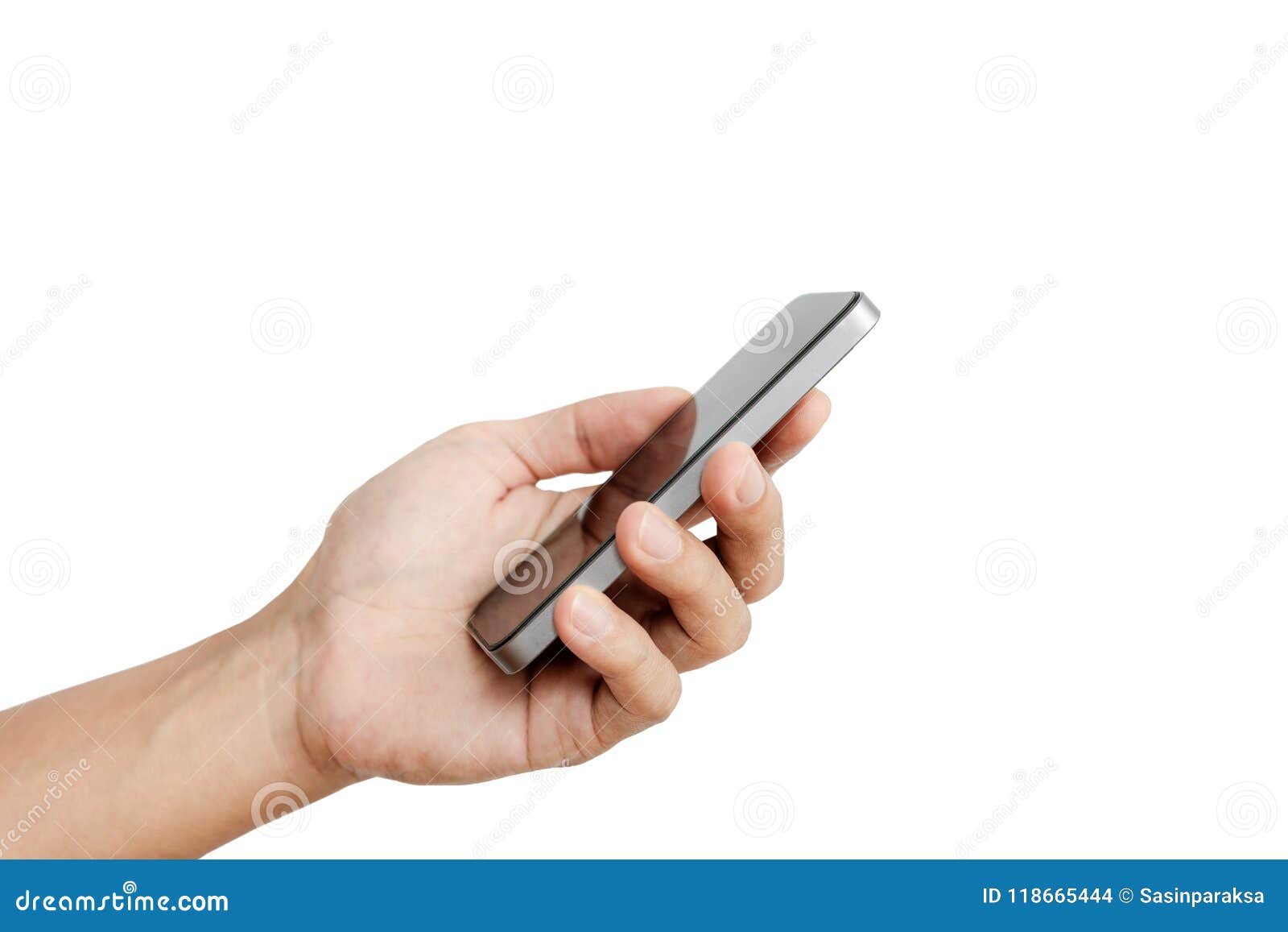 Hand Holding Mobile Smart Phone, Isolated on White Background Stock ...