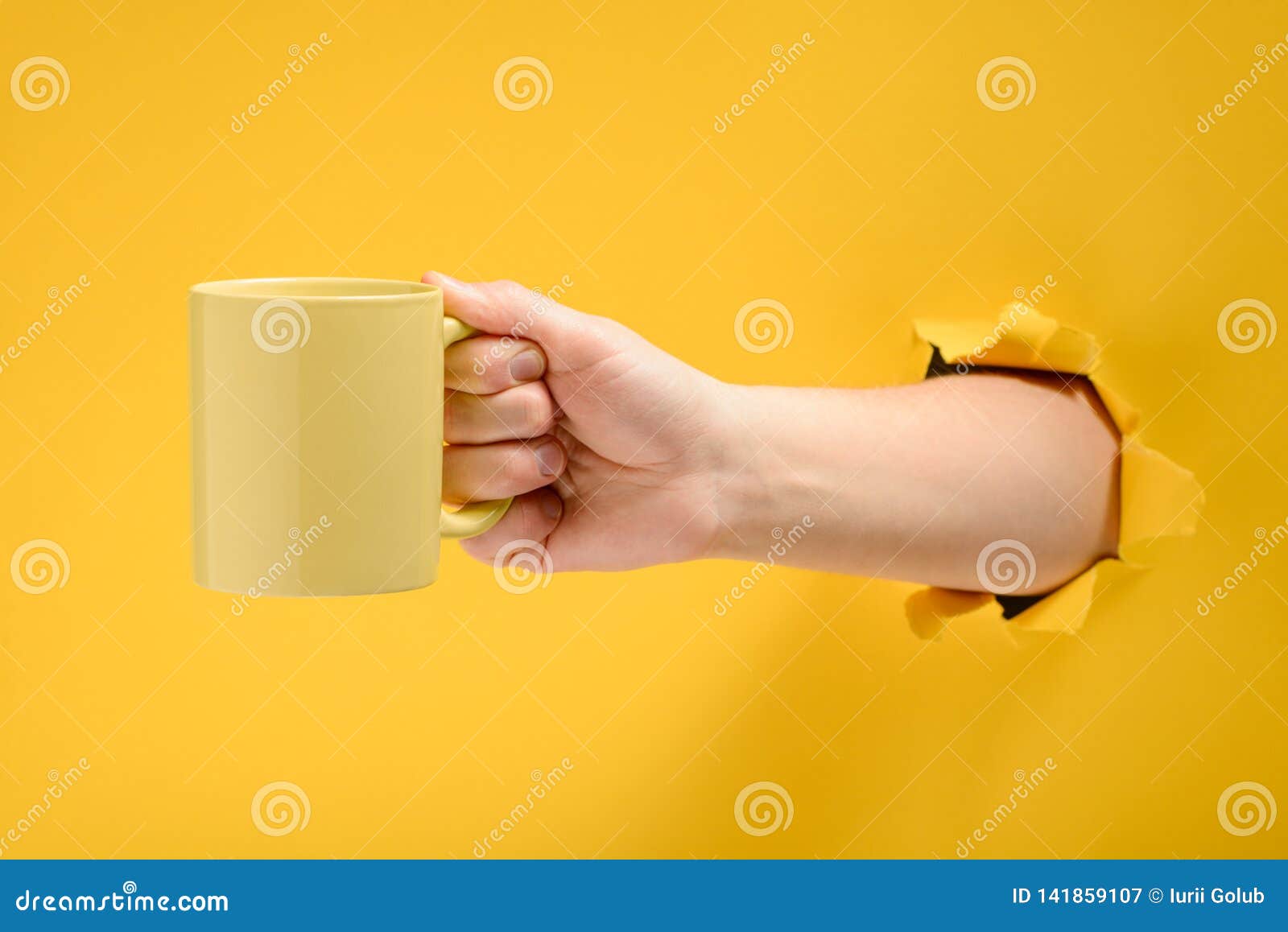 Download Hand Holding A Mug Stock Image Image Of Color Hand 141859107 Yellowimages Mockups