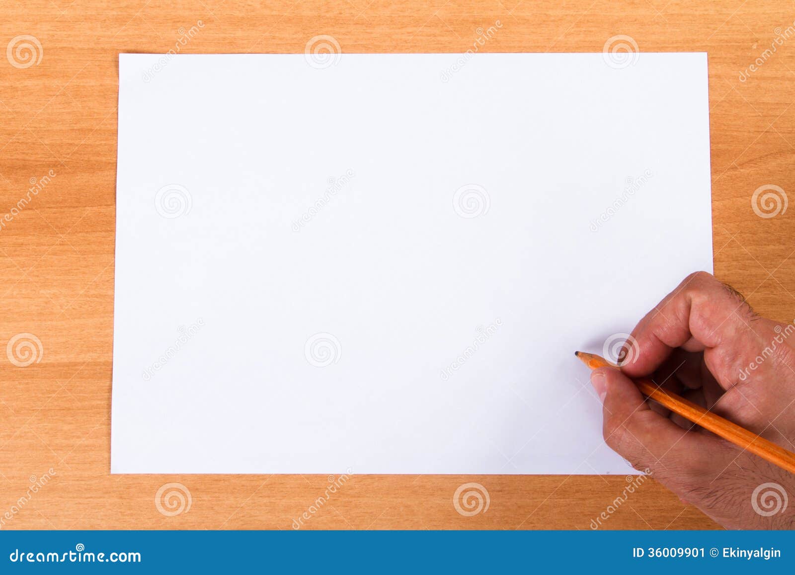 Hand Holding Pen on Paper stock image. Image of empty - 36009901