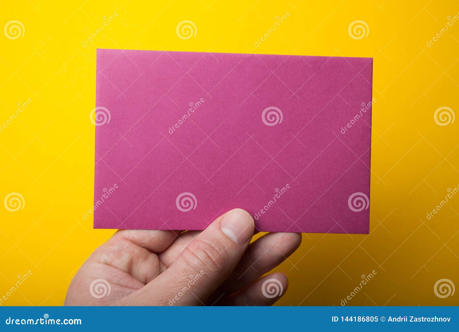 Download Hand Holding Pink Purple A6 Blank, Empty Invitation Mock ...