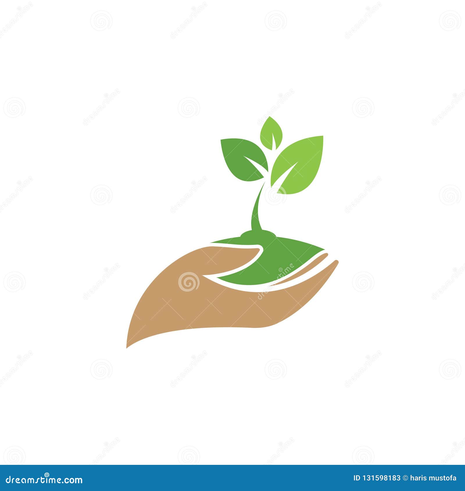 Hand Holding Plant Graphic Design Template Vector Stock Vector ...