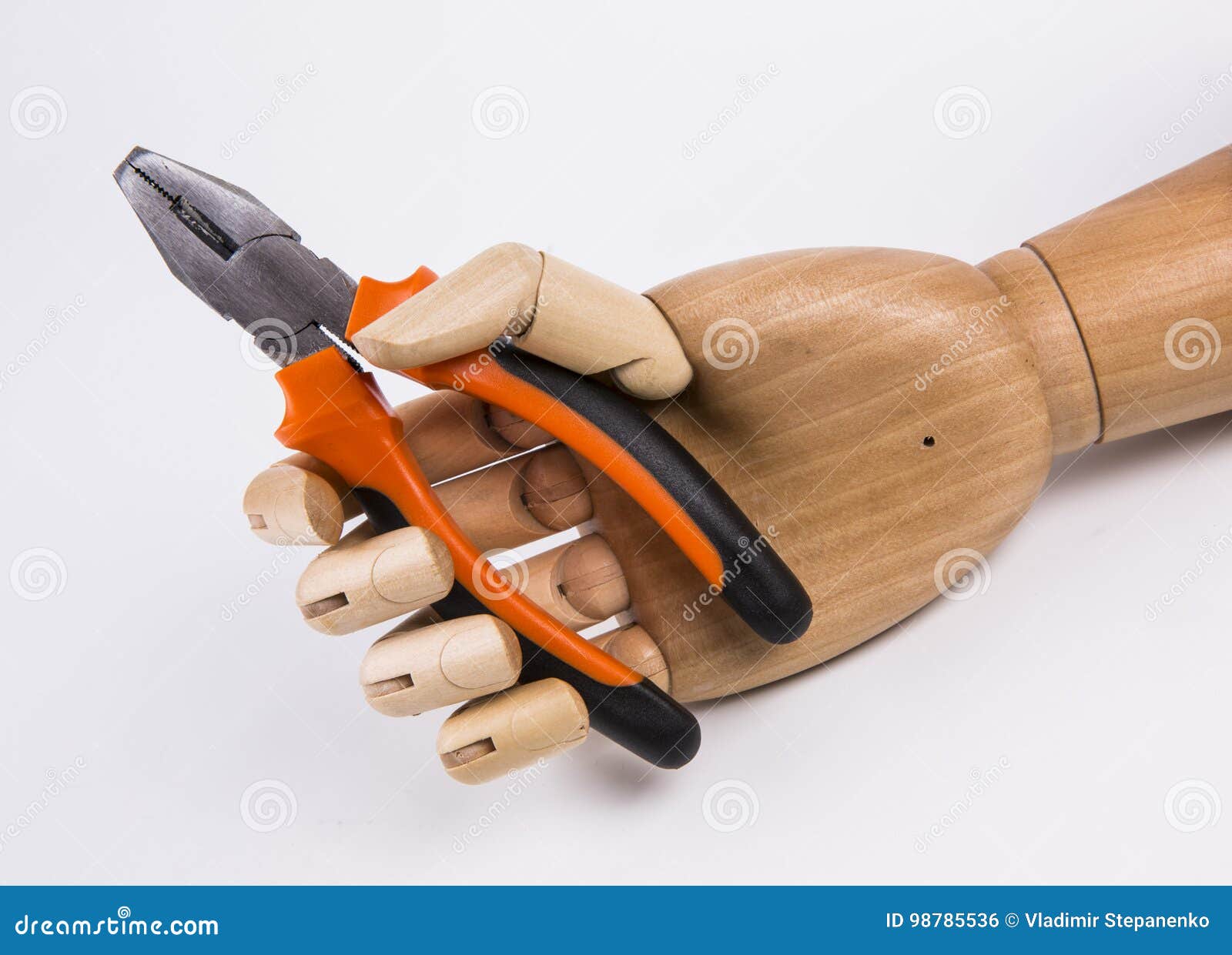 Hand holding a pliers stock photo. Image of hand, scissors 98785536