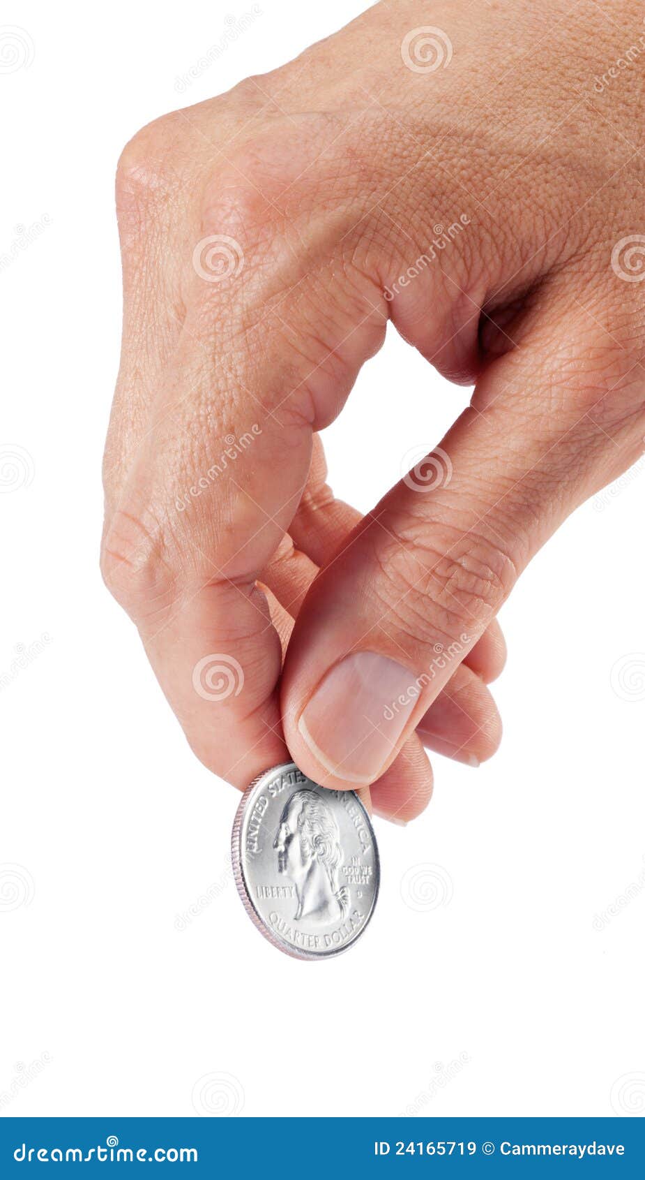 hand coin quarter 