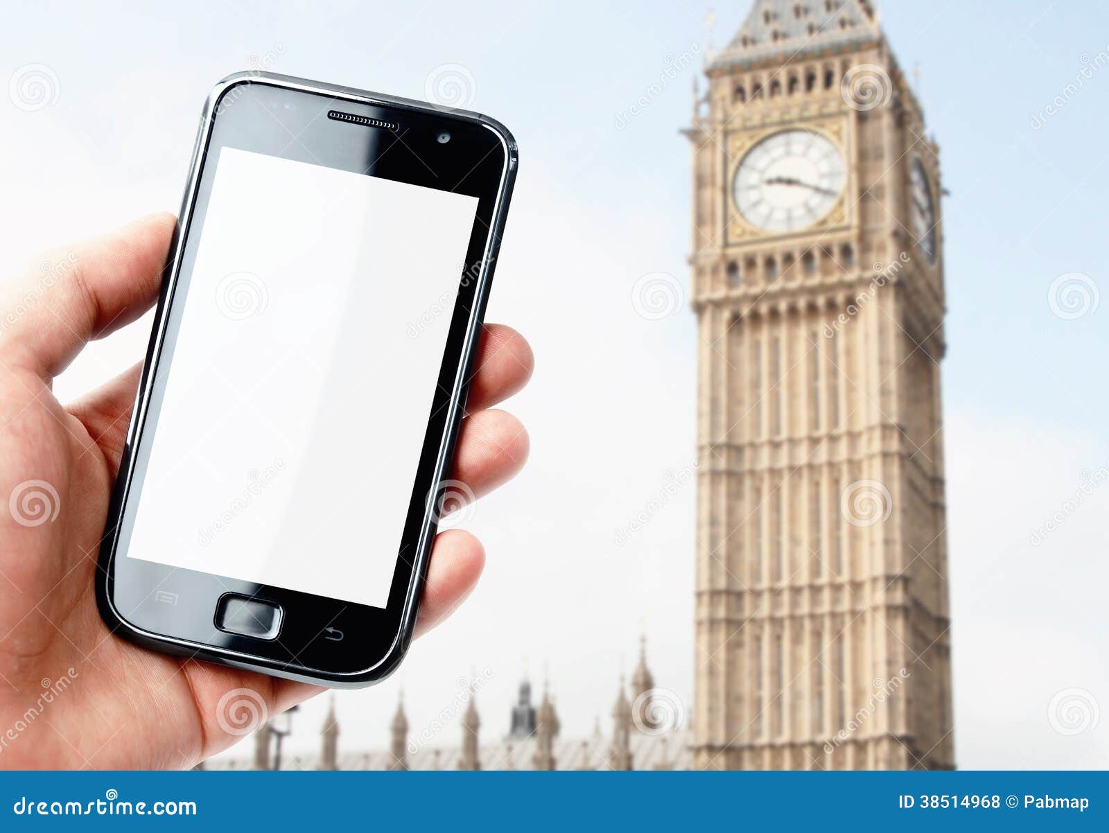 Hand Holding Smartphone in London City Stock Photo Image of cellphone