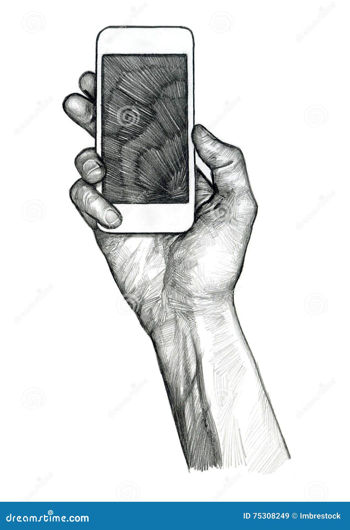 smartphone pencil drawing