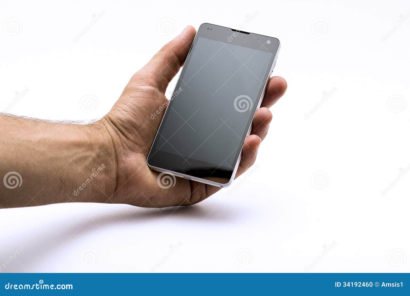 Hand Holding Smartphone / Phone (isolated) Stock Photo Hand Holding Smartphone / Phone (isolated) Stock Photo