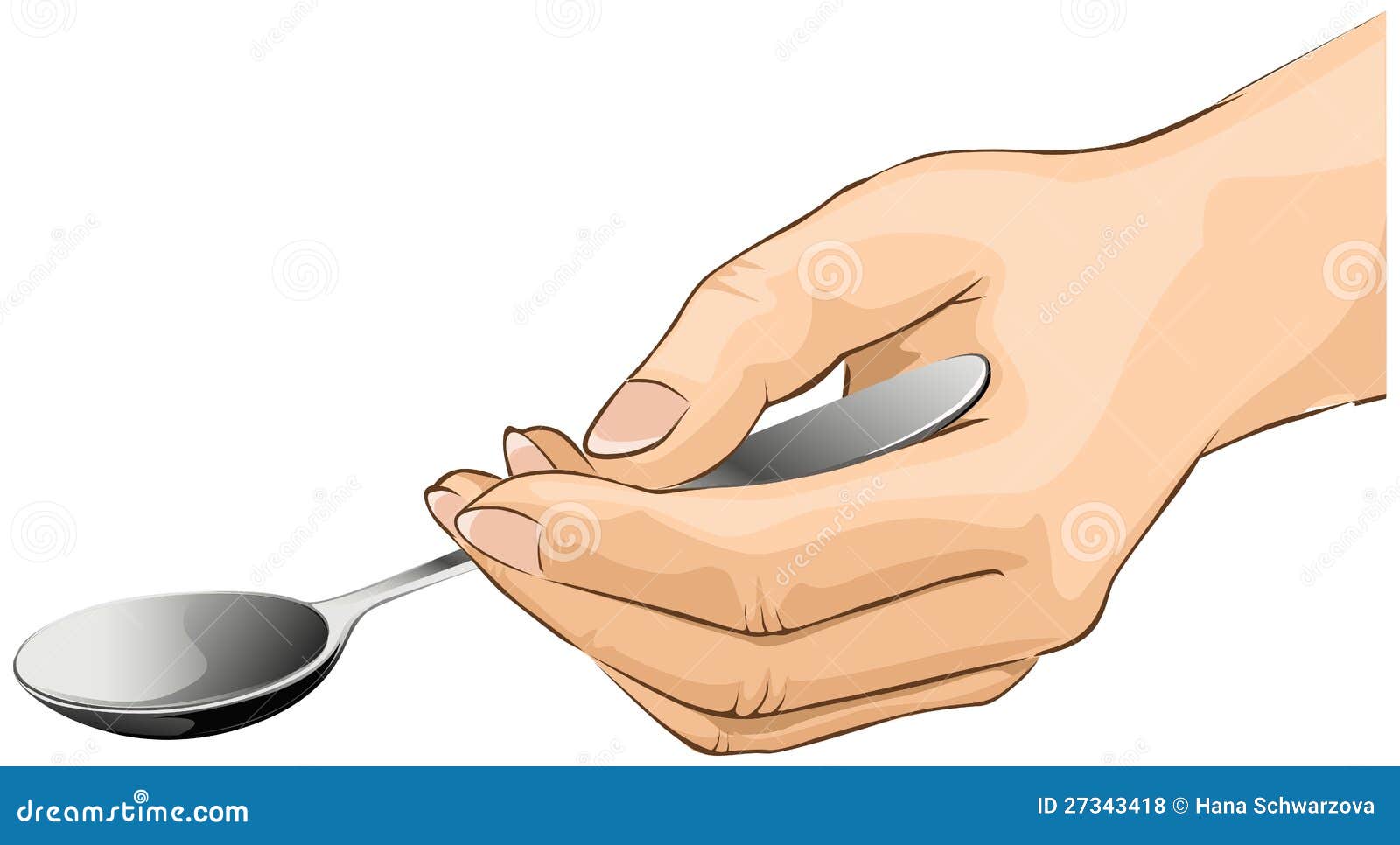 hand is holding a spoon
