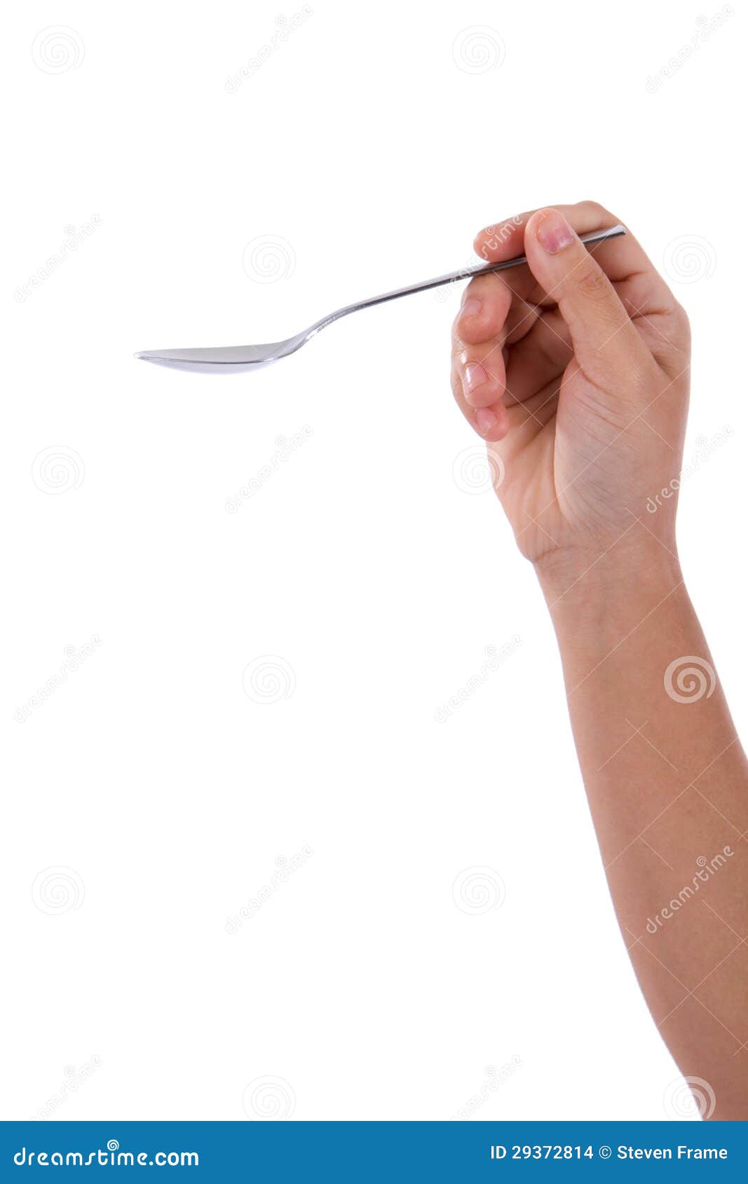 Hand Holding Spoon stock photo. Image of silverware, woman 29372814