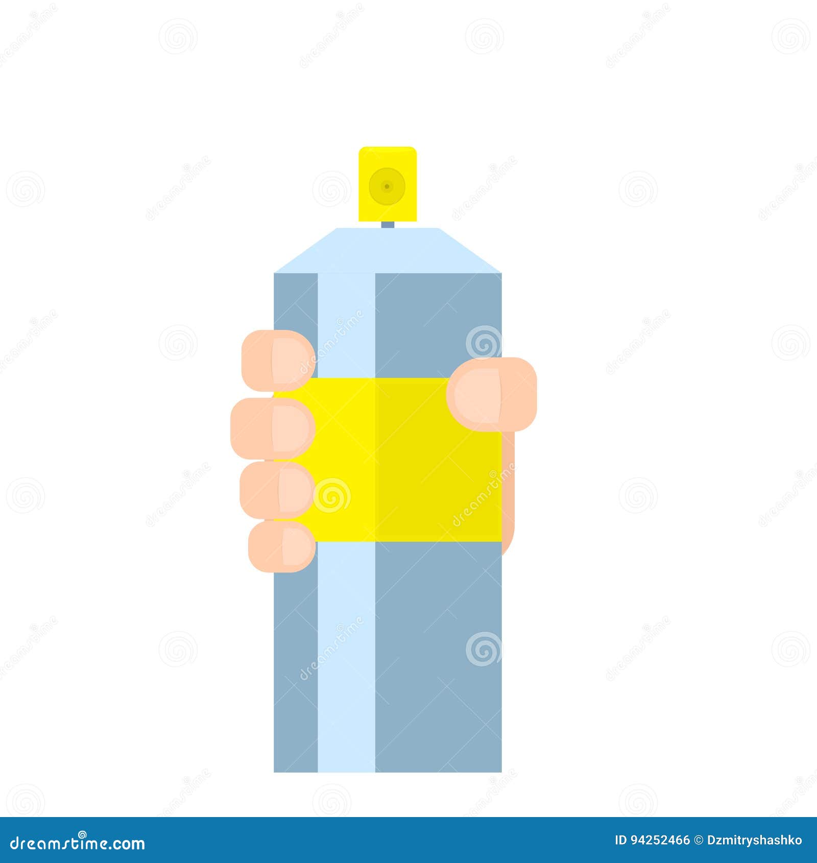 Hand holding spray can stock vector. Illustration of drawing 94252466