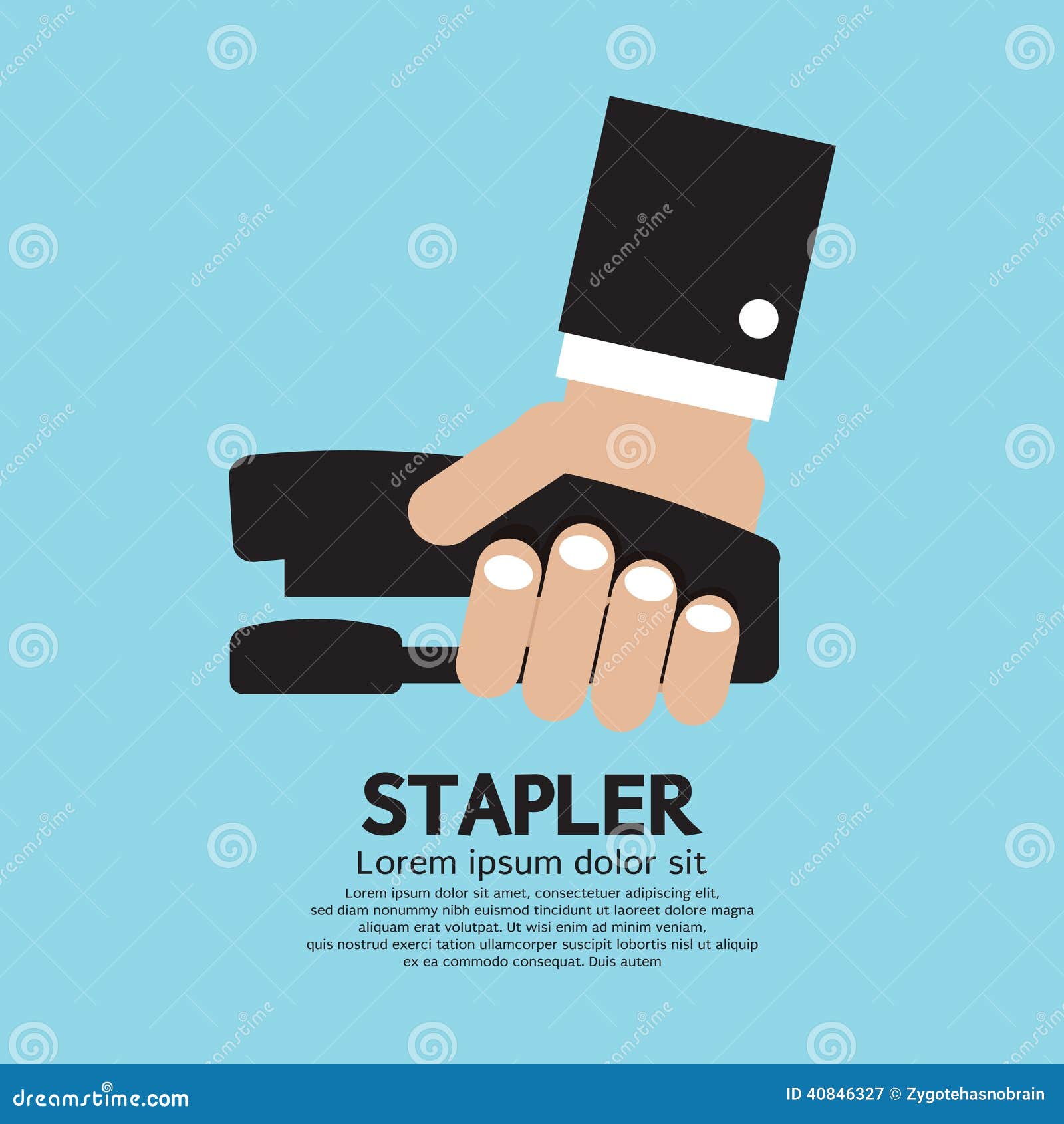 hand holding a stapler