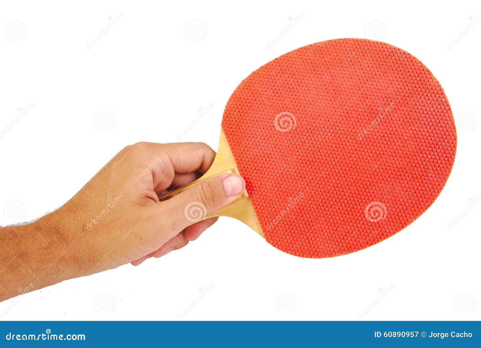 Hand Holding a Tennis Racket Isolated on White Stock Image Image of