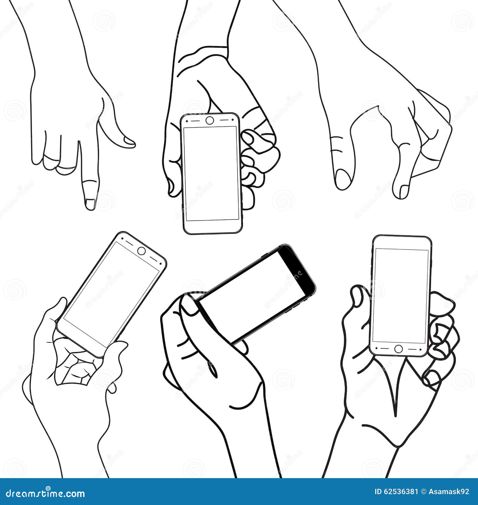 Hand Holding Touch Mobile Smart Phone Stock Vector - Illustration of ...